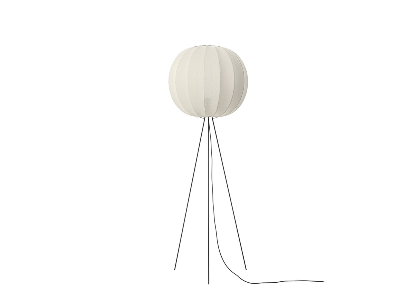 Knit-Wit 60 Round gulvlampe, høy 175 cm, hvit – håndlaget Made By Hand - Stue - Aluminium