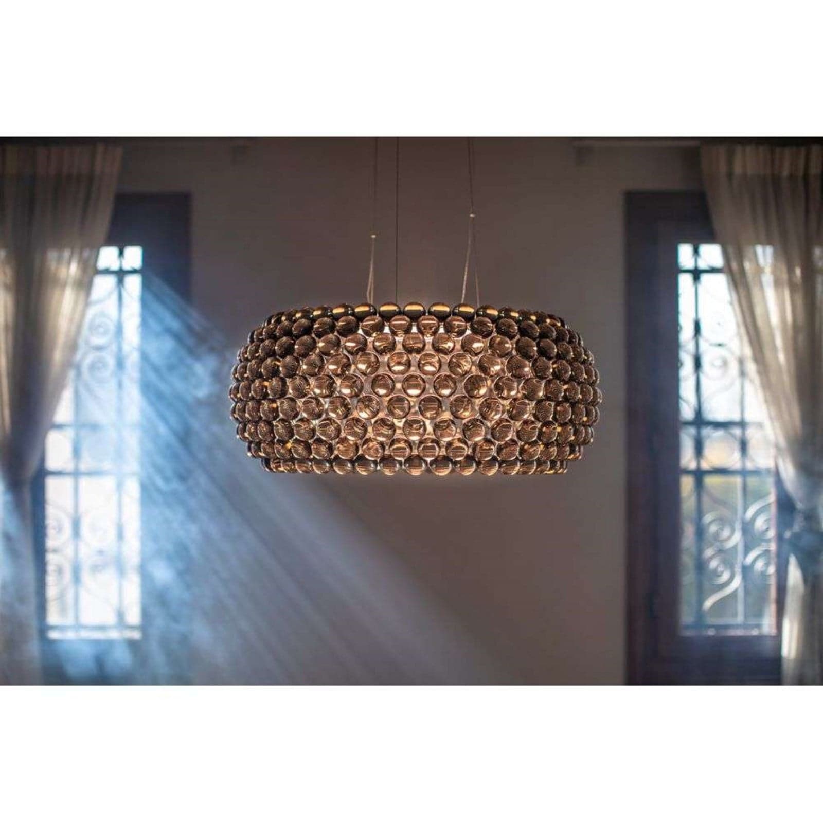 Caboche Plus Grande LED Pendel Dim. Grey - Foscarini - Spisestue - Glass