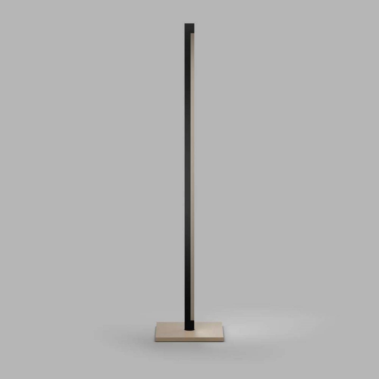 Inlay F1 Linear Gulvlampe Satin Matt Black/Satin Gold - Light-Point - Stue - Aluminium
