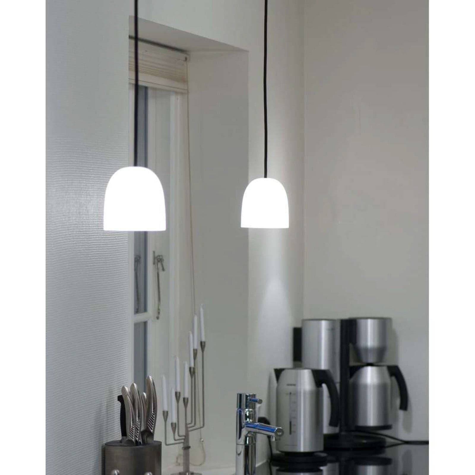 Super 90 Pendel Opal/Hvit Ledning - Piet Hein - Spisestue - Glass