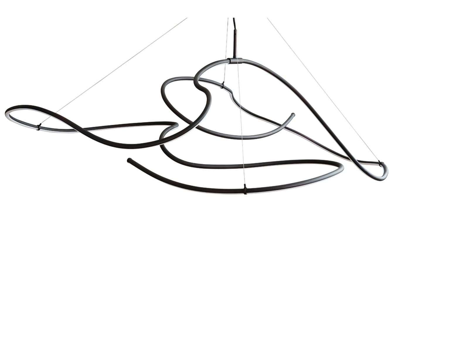Ghost LED-hengelampe, 155 cm, svart - 101 Copenhagen - Stue - Design - Aluminium - Med en lyskilde