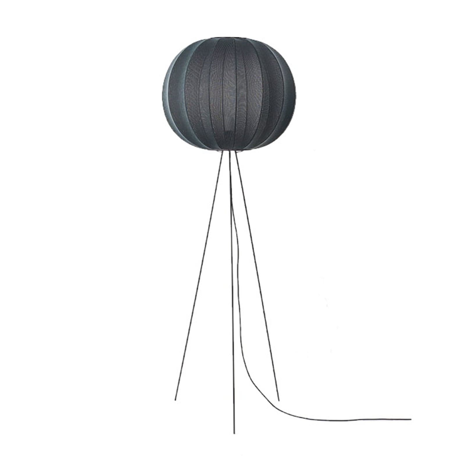Knit-Wit 60 Round Gulvlampe Høy Svart - Made By Hand - Stue - Aluminium