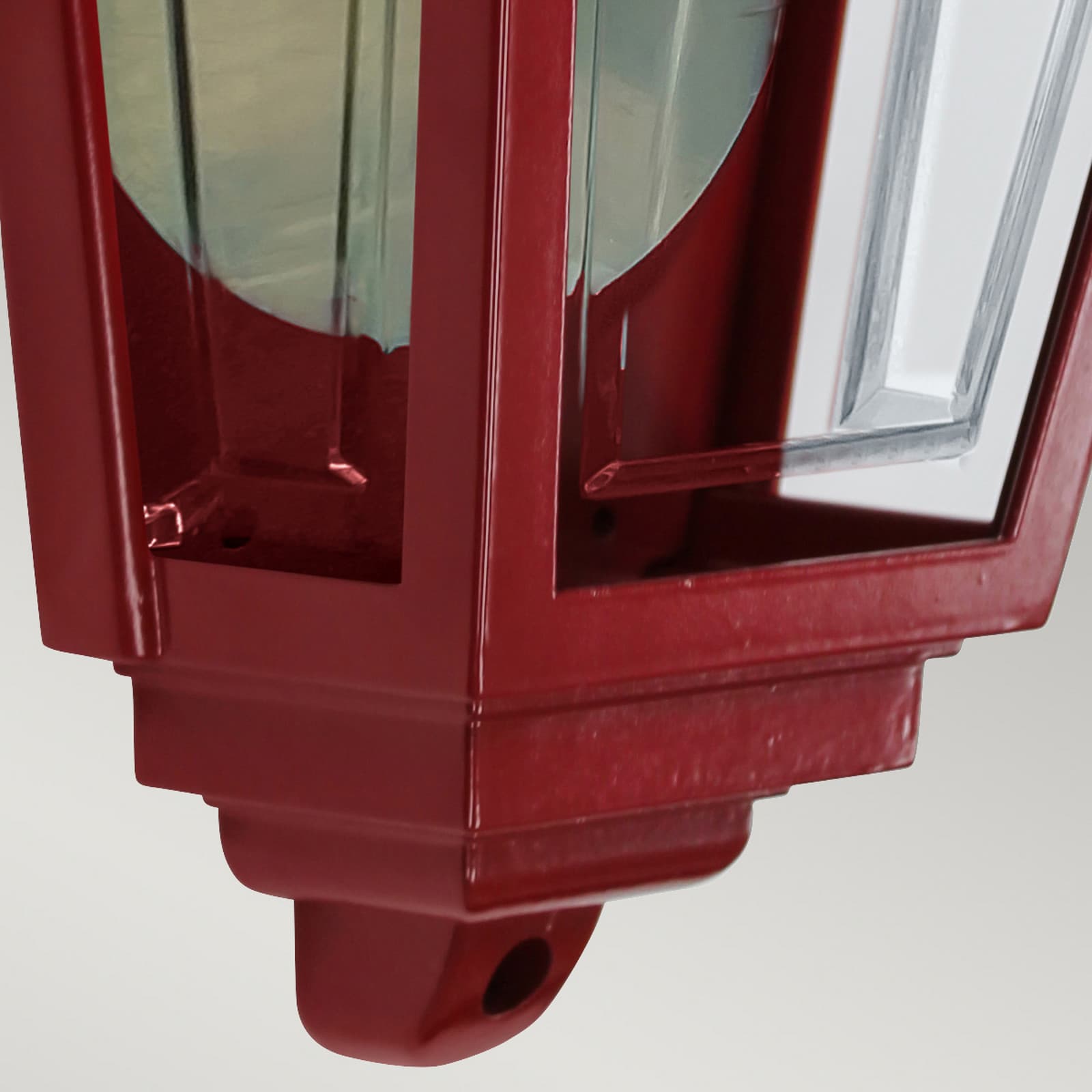 Deco Lane utendørs vegglampe, rød, aluminium, IP44 – Elstead - Terrasse - Maritim - Lykt
