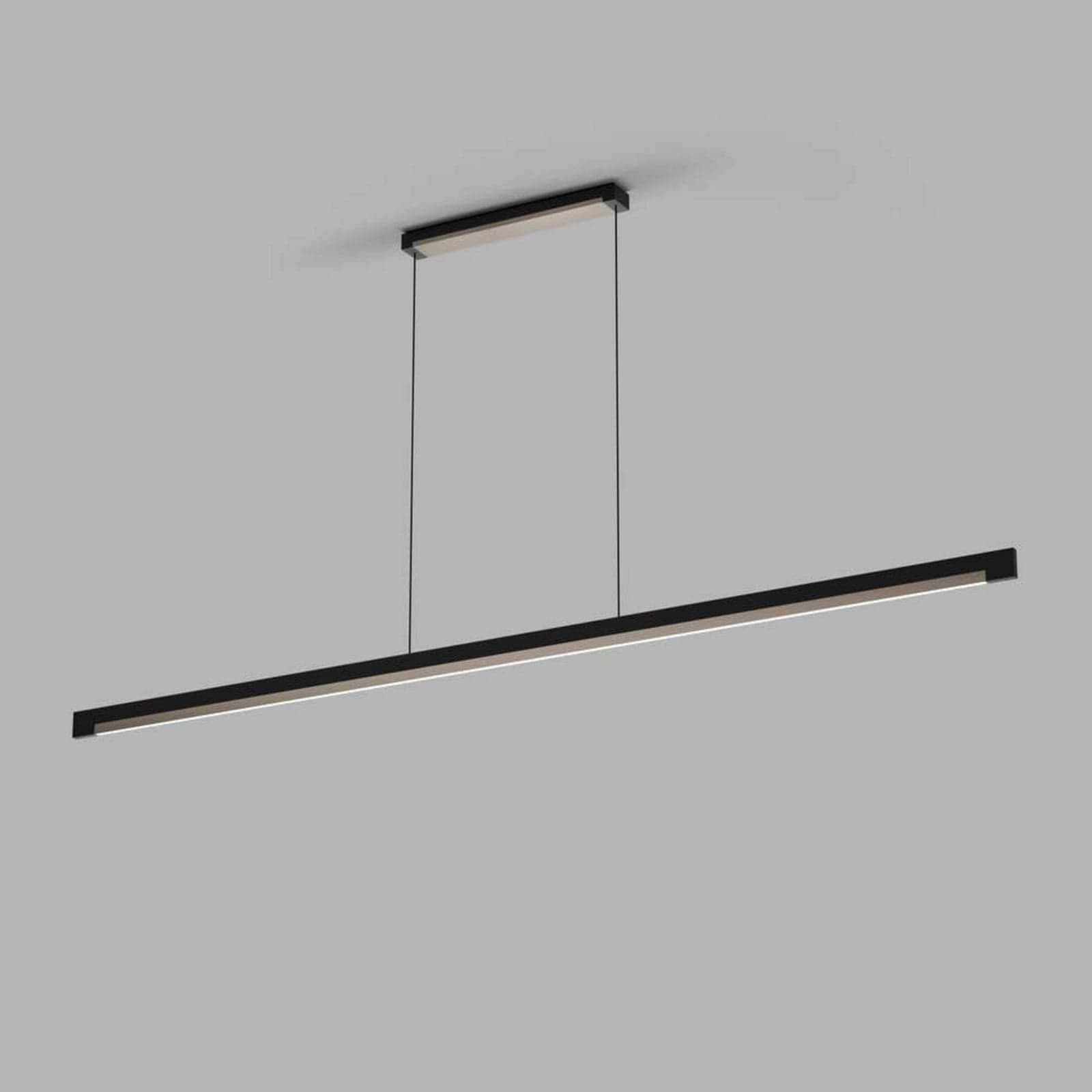 Inlay S1900 Linear pendellampe, svart/aluminium - Light-Point - Spisestue