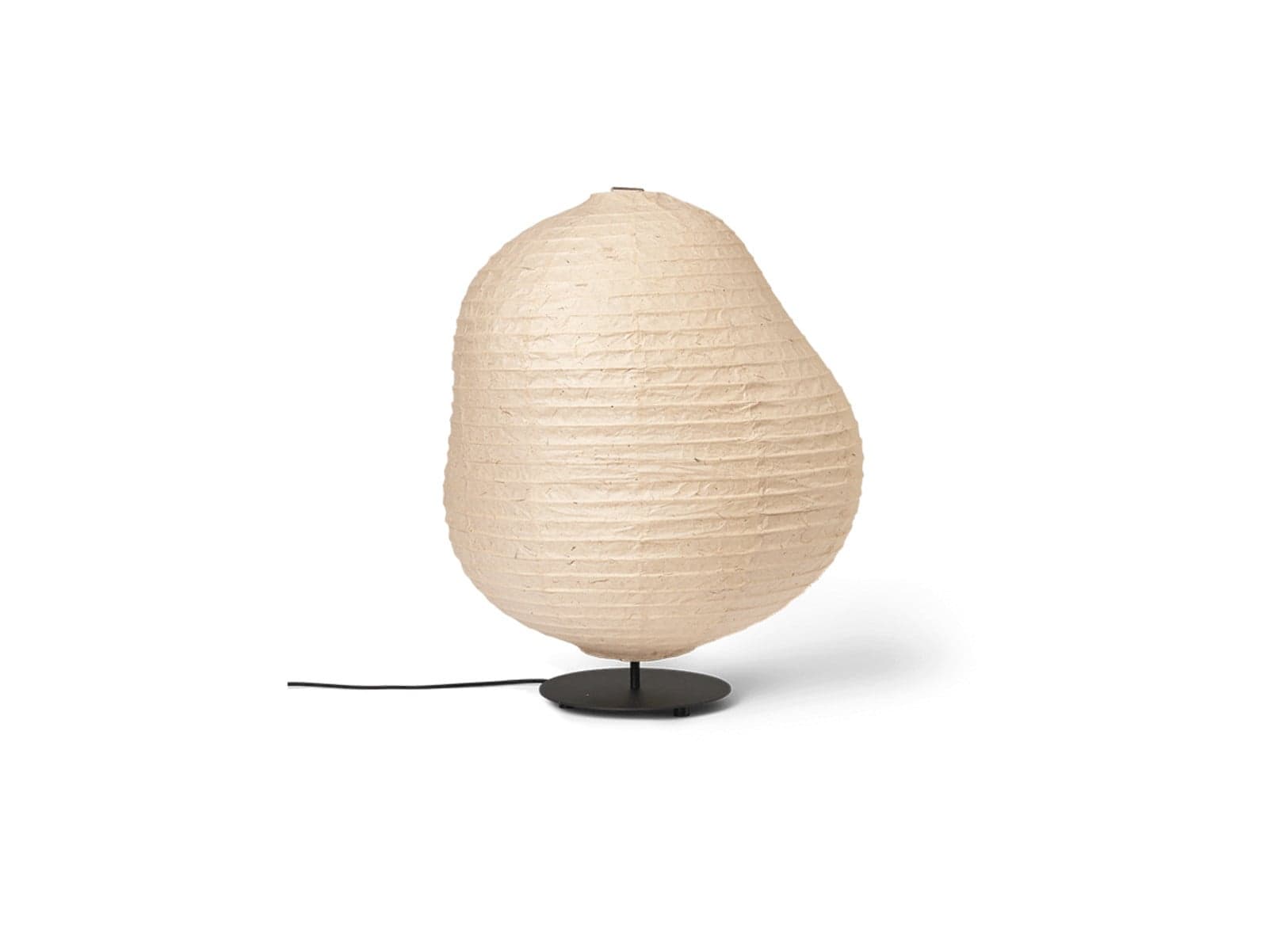 Kurbis Gulvlampe Low Natural/Svart - Ferm Living - Stue - Papir / kartong