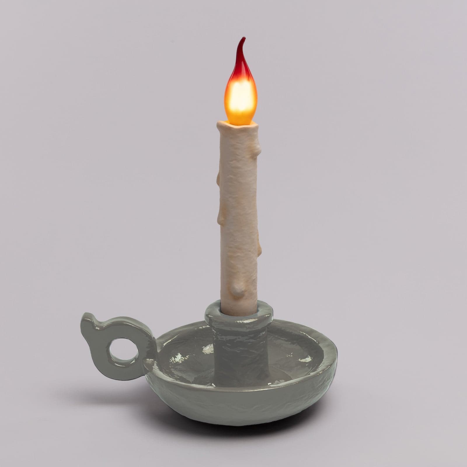 Bugia Blow ToGo bordlampe, grå – SELETTI Grimm Bugia - Stue - Design - Plast