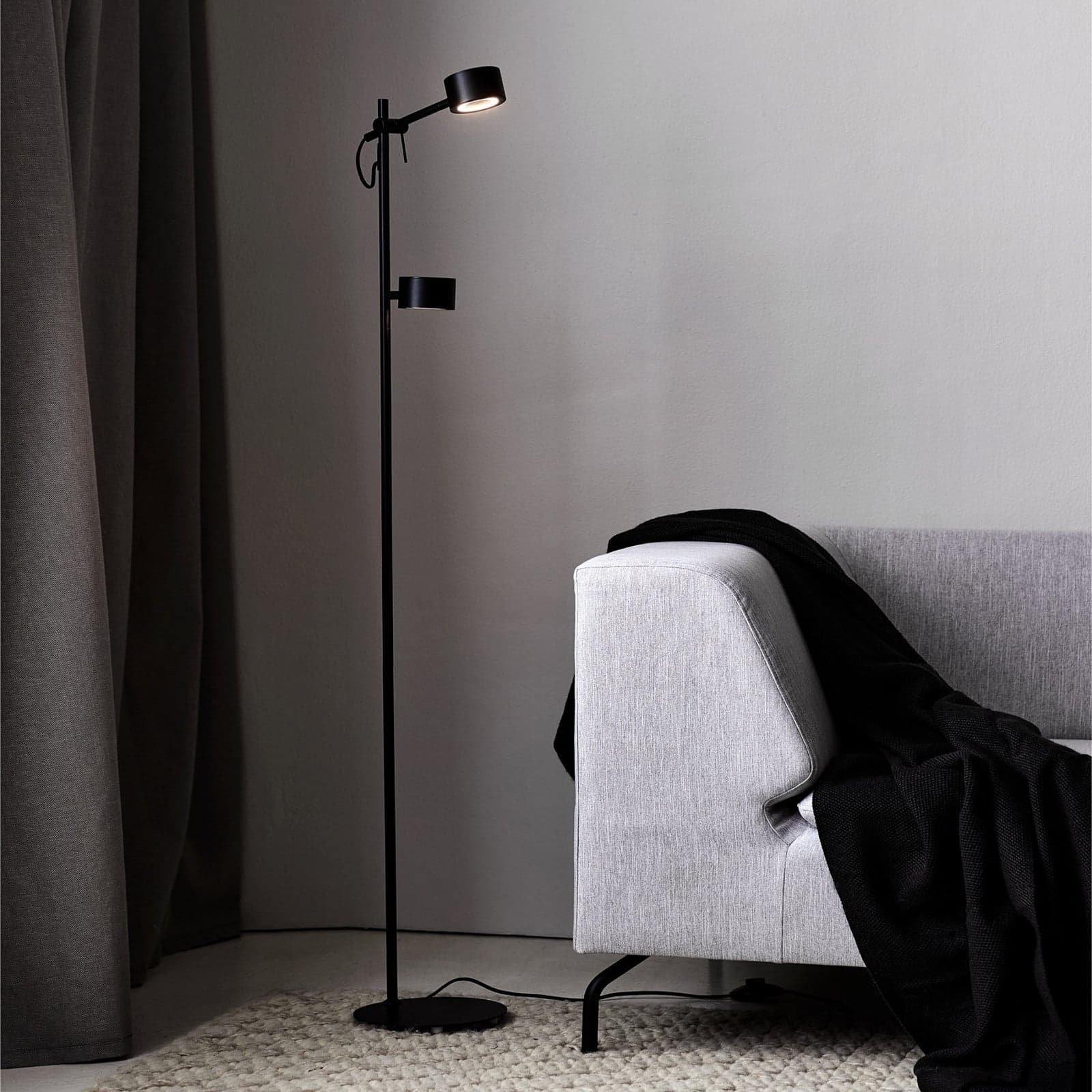 Clyde LED Gulvlampe Black - Nordlux - Stue - Moderne - Metall