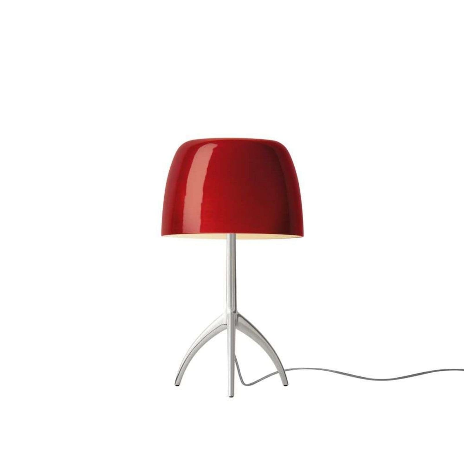 Lumiere Piccola Bordlampe E14 Alu/Kirsebær - Foscarini - Stue - Aluminium