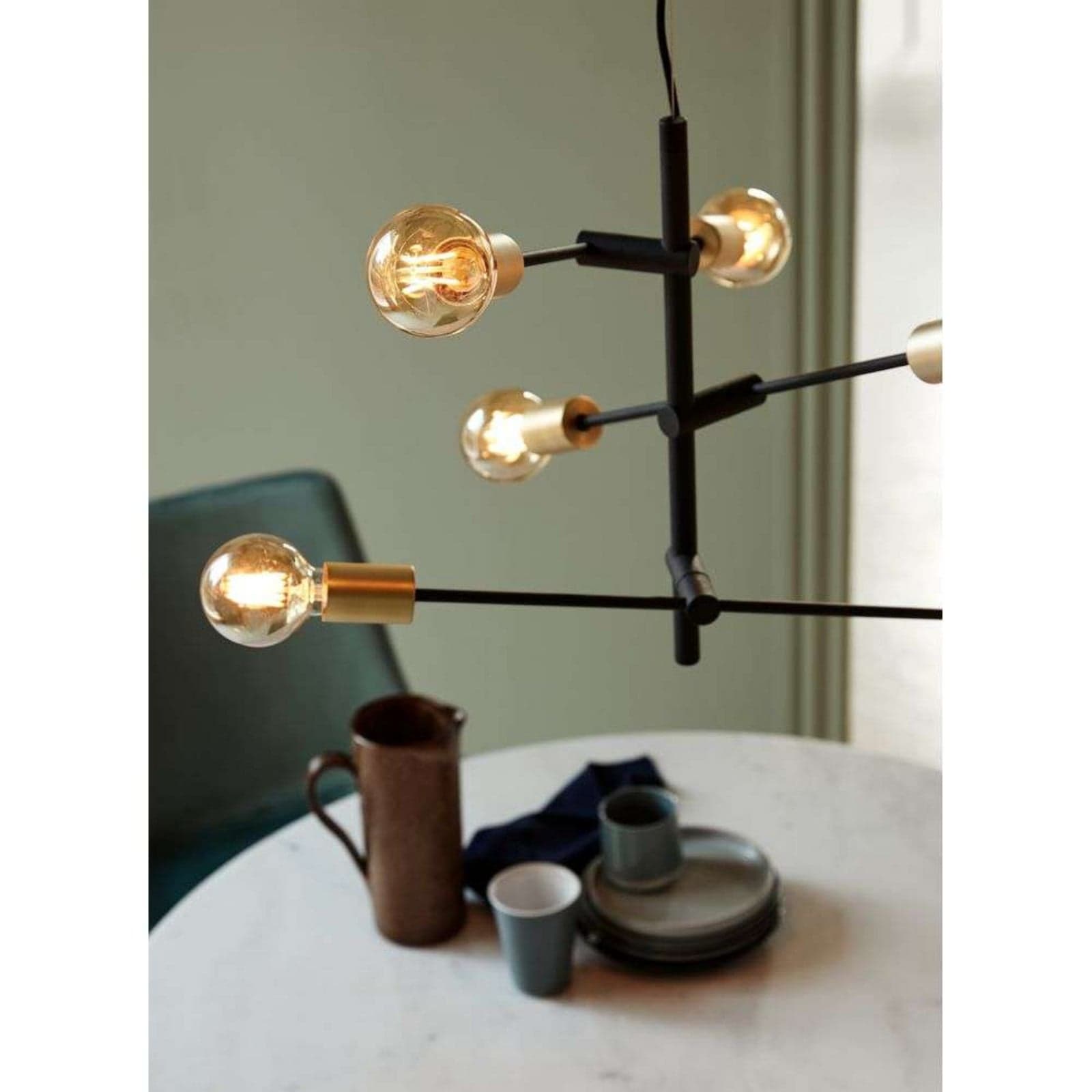 Josefine pendellampe svart/messing - Nordlux - Stue - Moderne - Metall - Med flere lyskilder