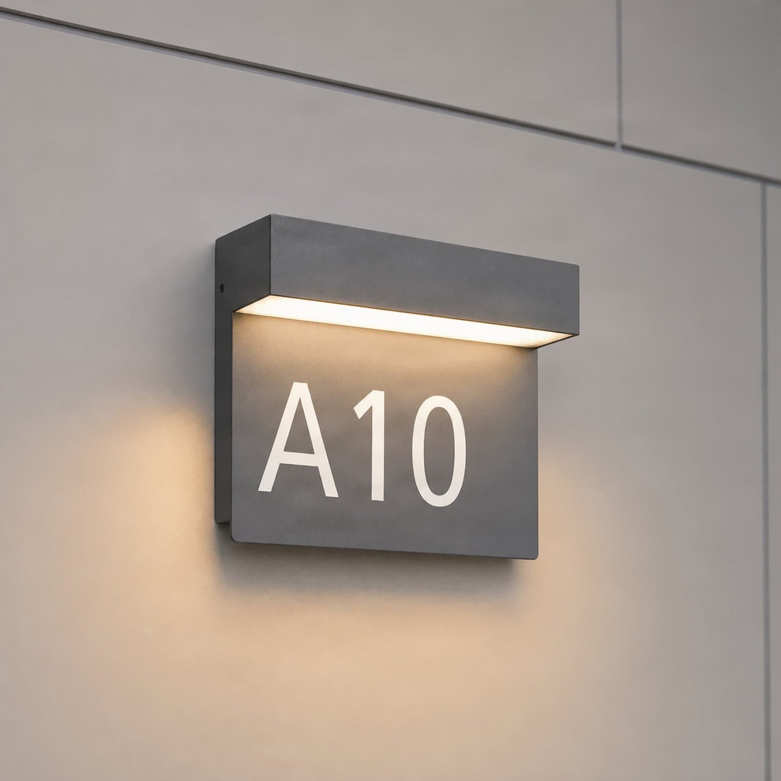 Kalero LED-husnummerlampe, skumringssensor, CCT – Lucande - Moderne - Metall - Kantet