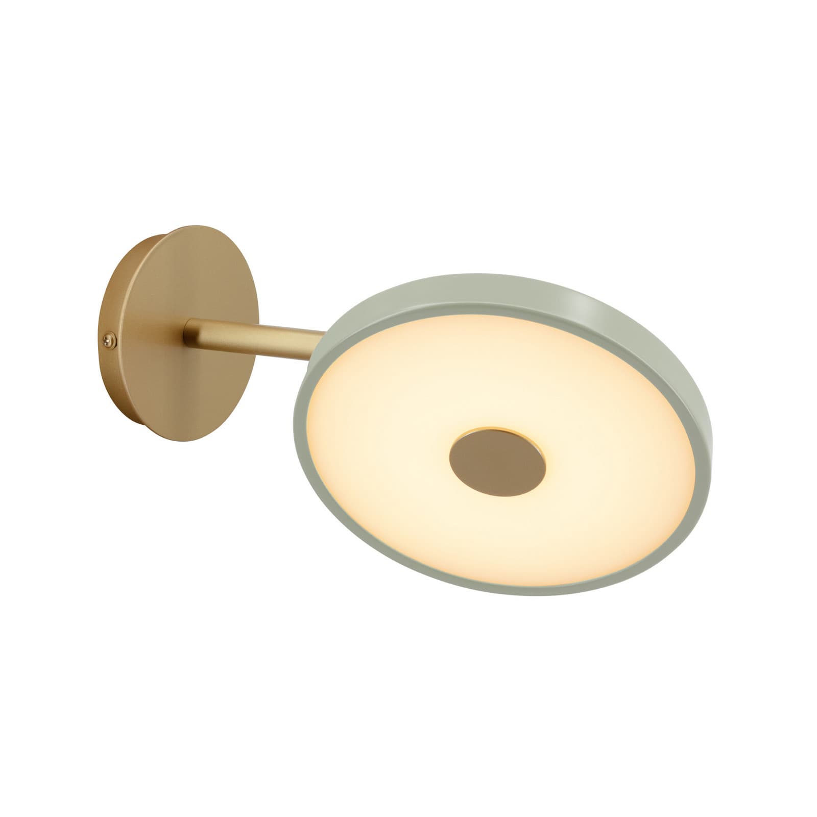 Asteria Short LED-vegglampe, oliven/messing, stikkontakt - UMAGE - Stue - Design - Metall - Med en lyskilde