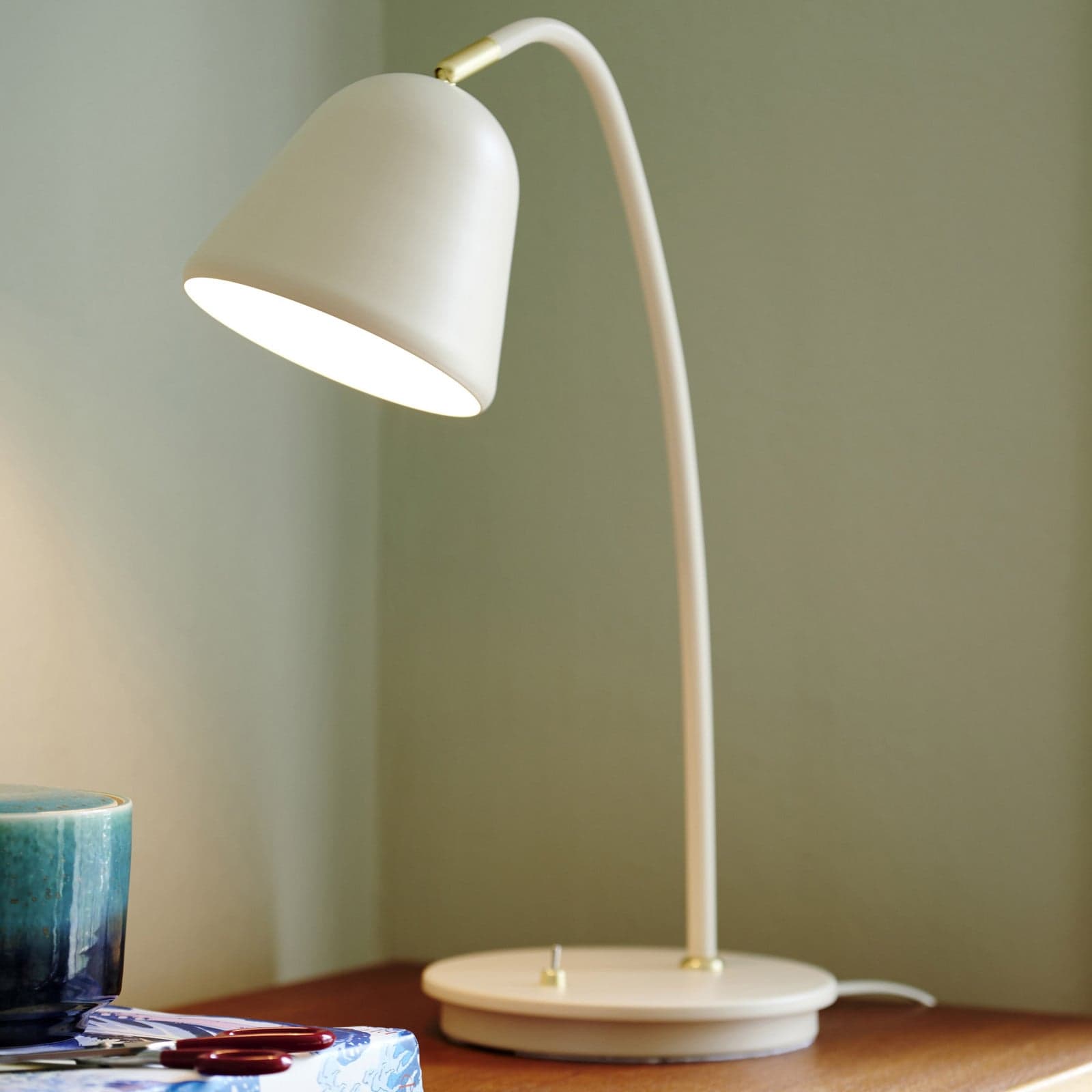 Fleur Bordlampe Beige - Nordlux - Stue - Moderne - Metall - Med skjerm