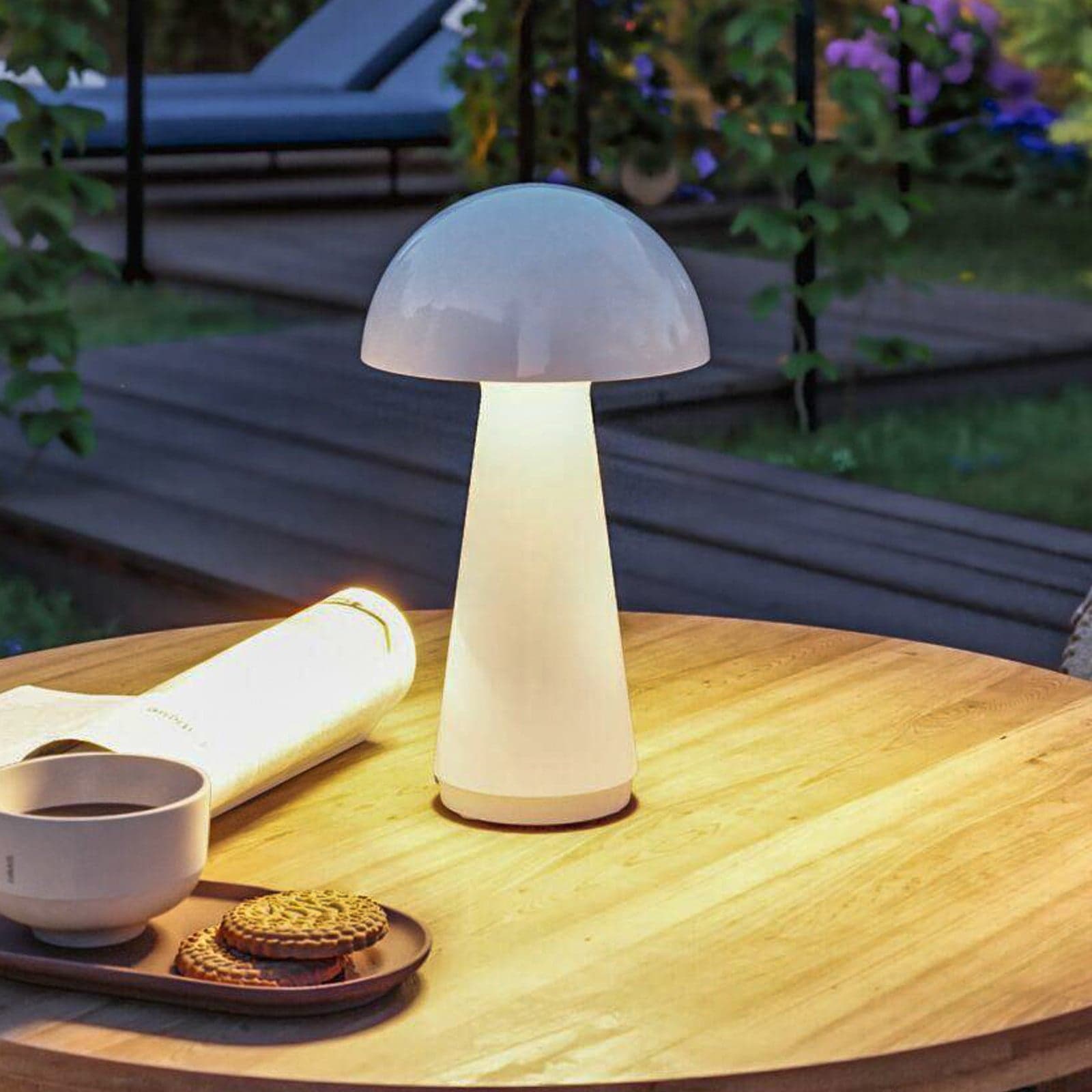 Onzo Portable Bordlampe 3-Step-Dim IP44 2700K Hvit - Paulmann - Stue - Moderne - Plast - Med en lyskilde