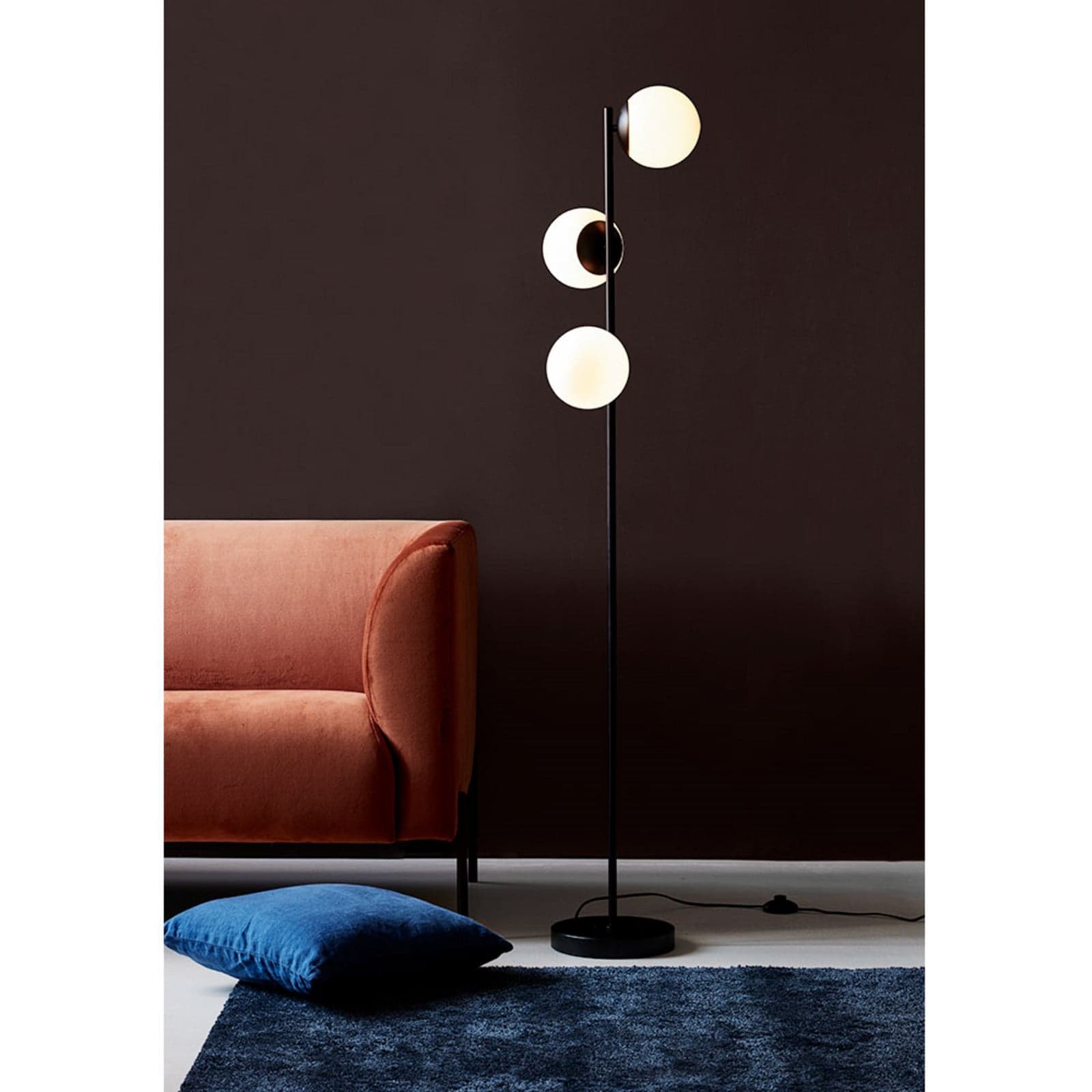 Lilly Gulvlampe Black/Opal - Nordlux - Stue - Skandinavisk - Metall