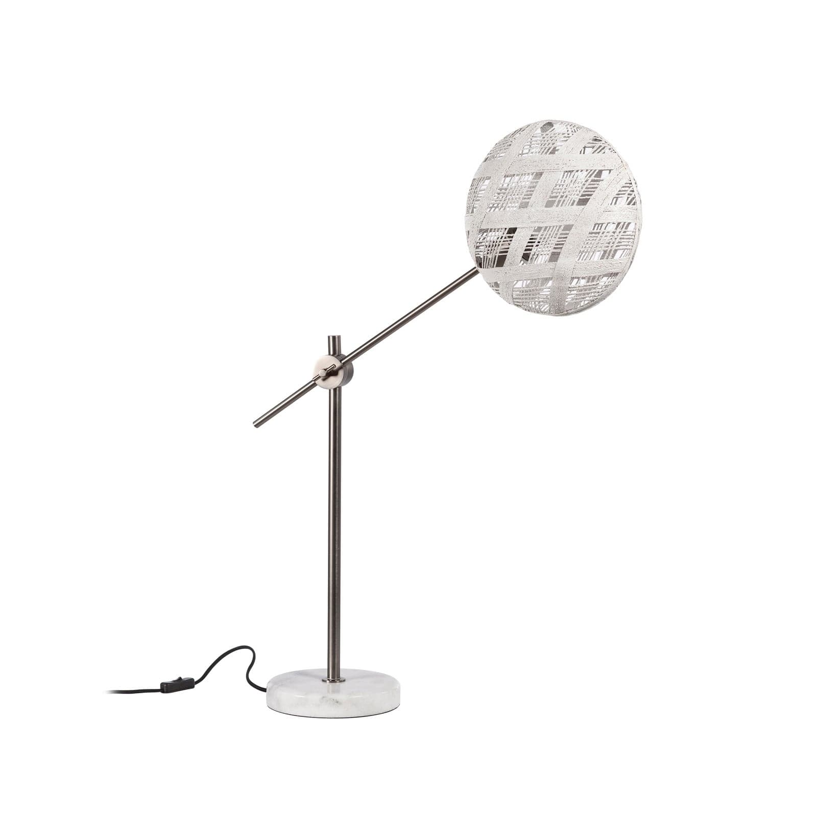 Chanpen M bordlampe, jern/hvit, H 80 cm - Forestier - Stue - Design - Med en lyskilde