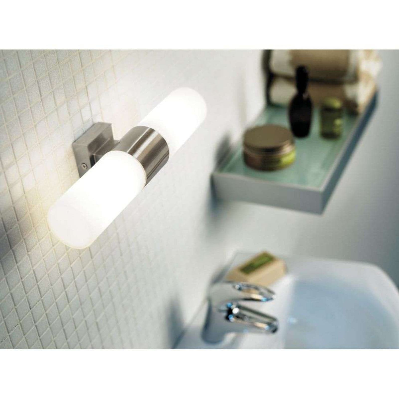 Tangens Double Vegglampe Brushed Steel - Nordlux - Entré - Metall