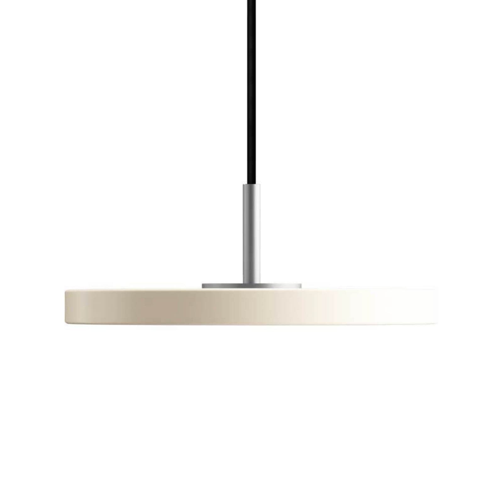 Asteria Pendel Micro Pearl White/Steel Top - UMAGE - Spisestue - Metall