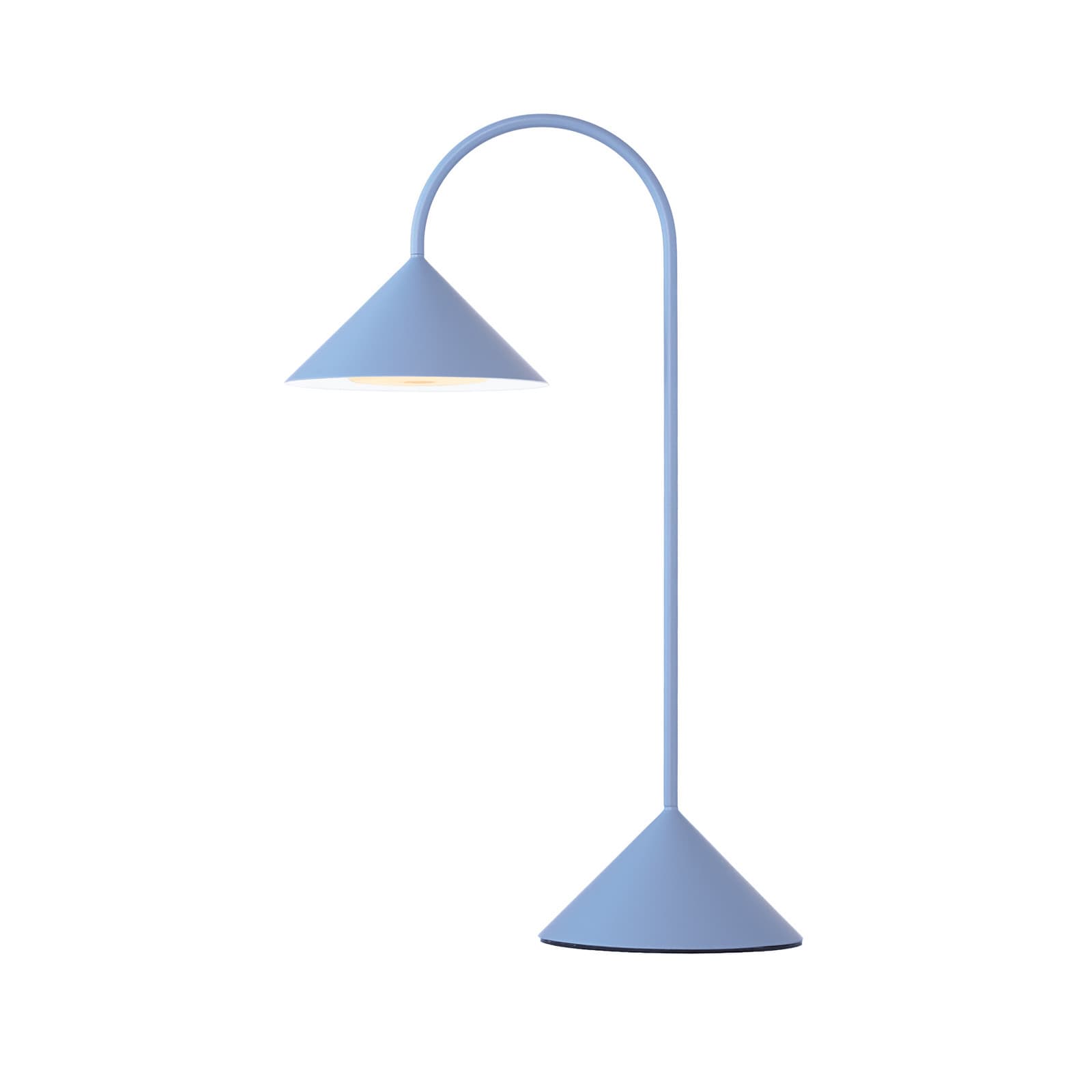 Grasp LED-batteridrevet bordlampe, lyseblå, høyde 47 cm, metall - FRANDSEN - Balkong - Design - Med en lyskilde