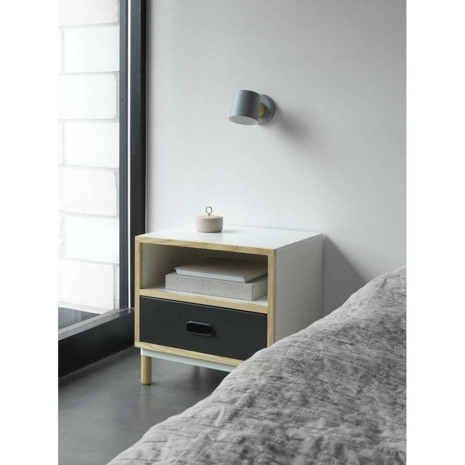 Rise Vegglampe Hardwired Grey - Normann Copenhagen - Stue - Metall