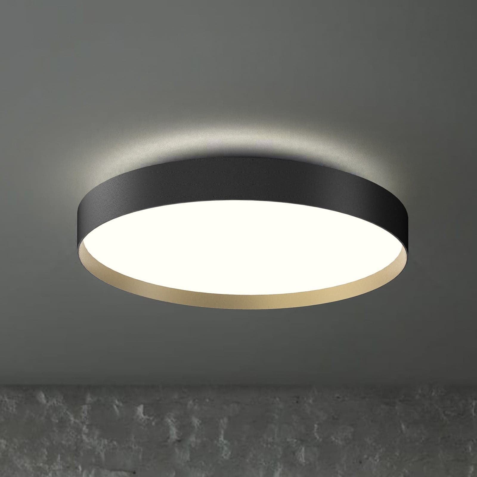 Lucia 60 Taklampe Black/Gold - Loom Design - Stue - Moderne - Metall - Rund