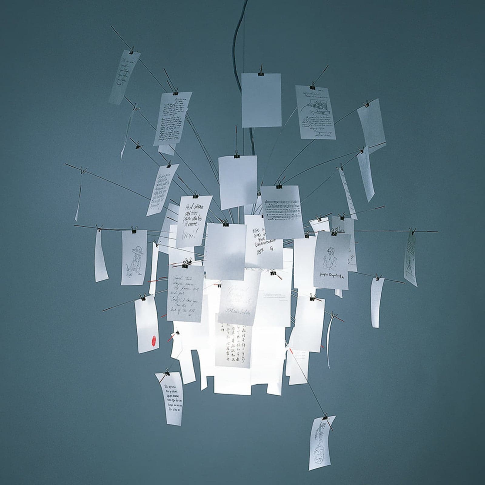 Zettel'z lampe 6 pendellampe Ø80cm - Ingo Maurer Zettel'z 6 - Stue - Papir / kartong