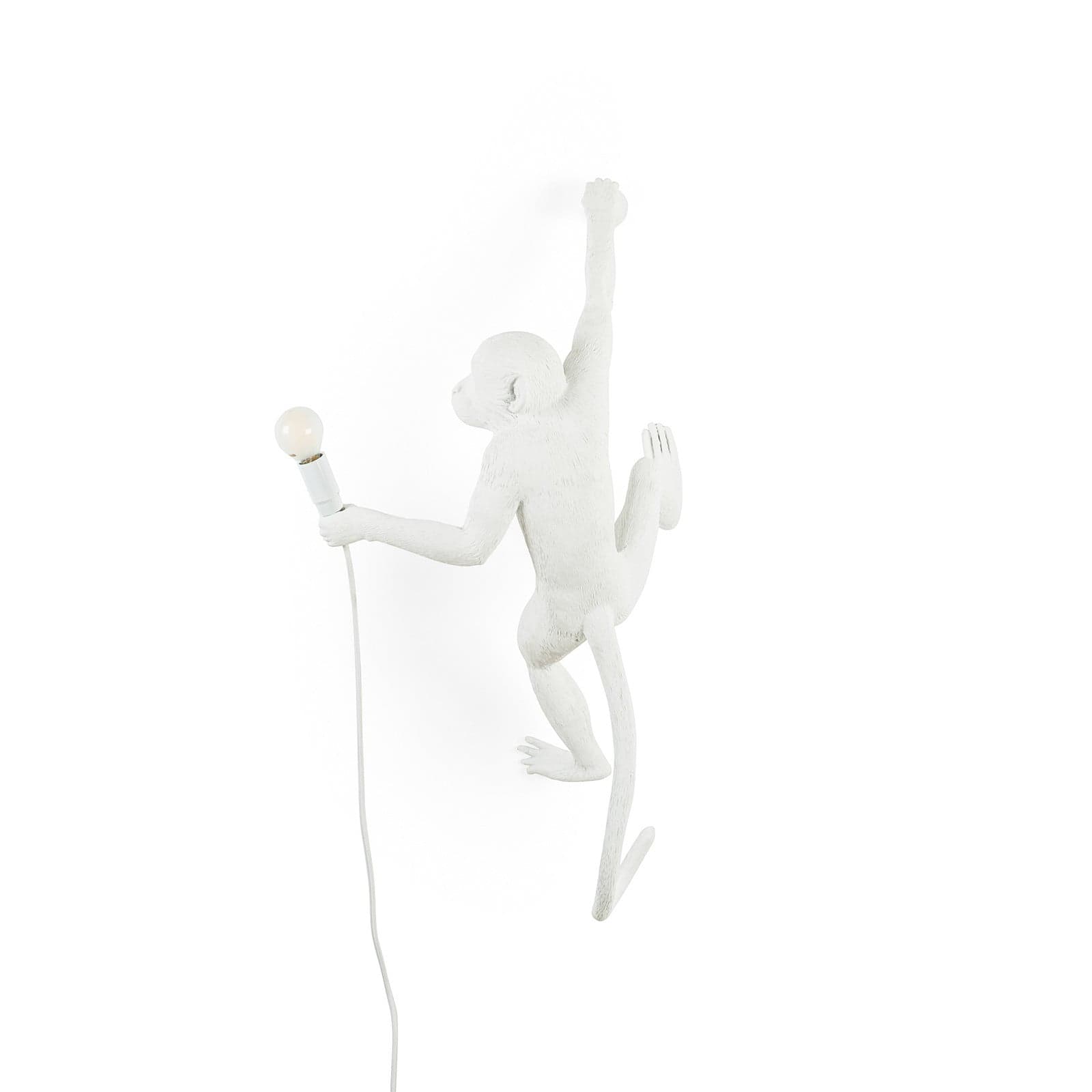 Monkey Hanging Vegglampe Right Hvit - Seletti Monkey Lamp - Stue - Design - Plast
