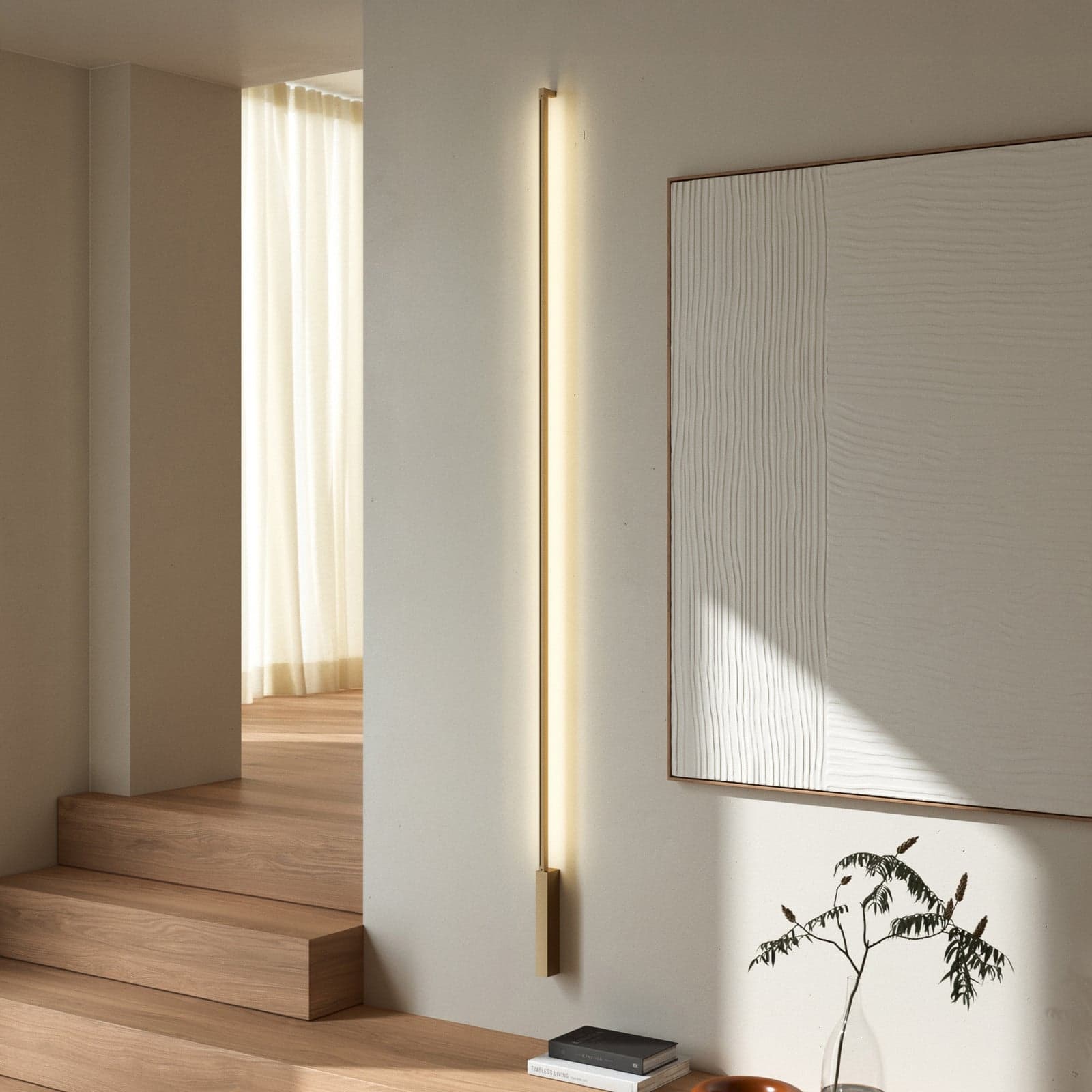 Stripe C/W LED-lyslist, messing, 200 cm, CCT - Light-Point - Stue - Design - Aluminium - Med en lyskilde