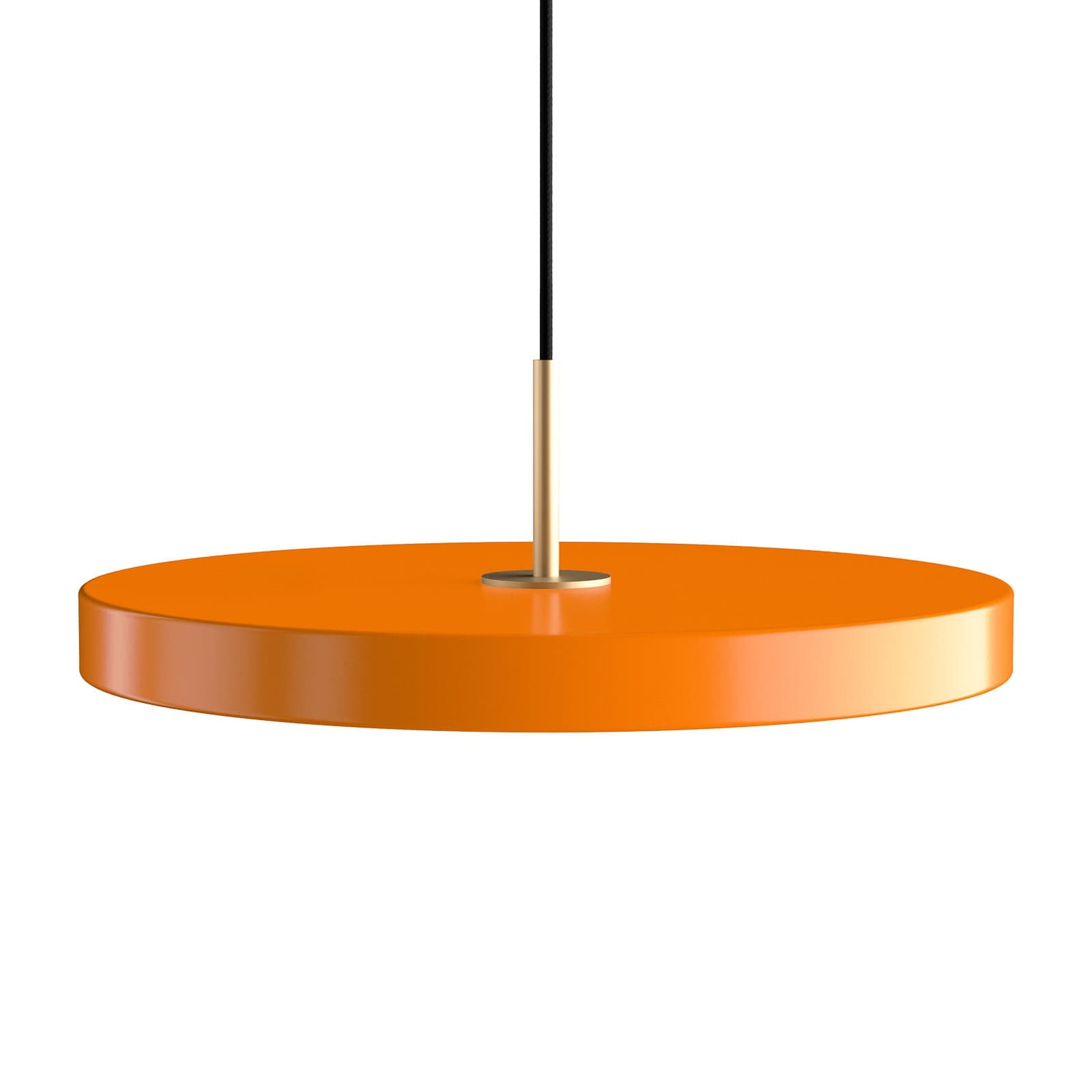 Asteria Medium LED-hengelampe, oransje/messing, Ø 43 cm – UMAGE - Stue - Design - Metall - Med en lyskilde