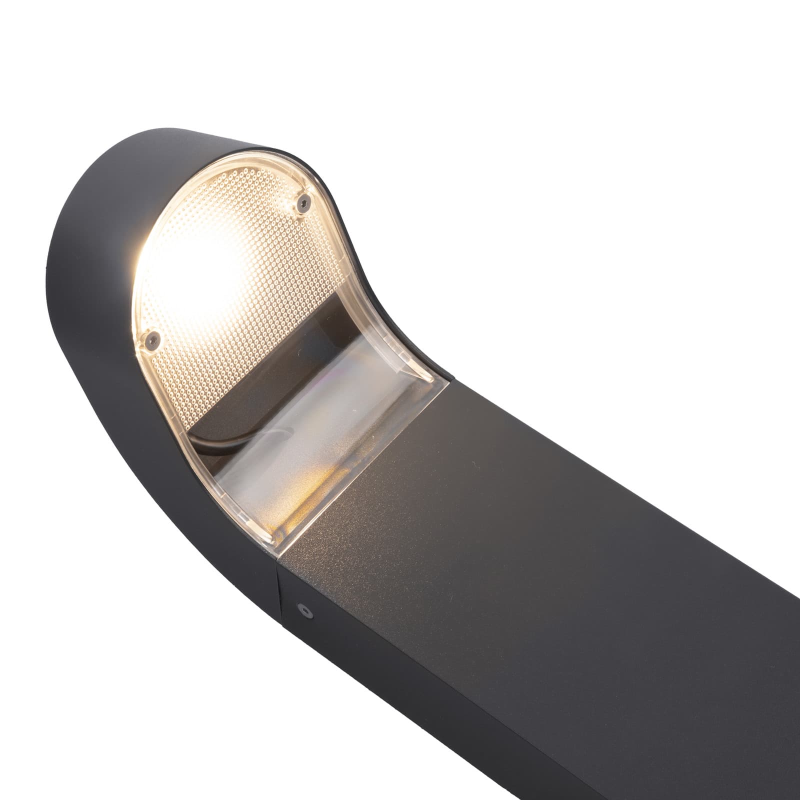 Molde LED-pullertlampe 80 cm, betongfeste, grafitt – Norlys - Aluminium