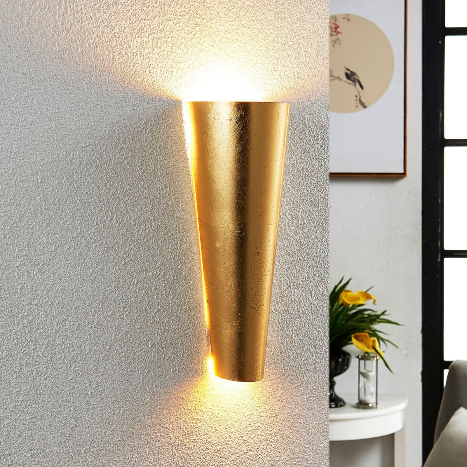 Conan Vegglampe Gold - Lindby - Stue - Moderne - Metall - Med flere lyskilder