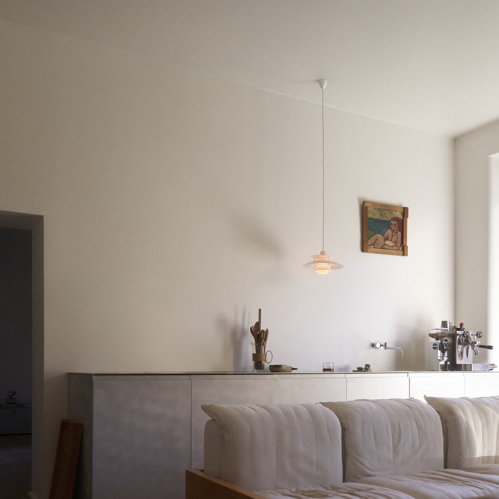 PH 5 320 hengelampe, opal-rosé, E14, polymer – Louis Poulsen - Spisestue - Design - Plast - Med en lyskilde