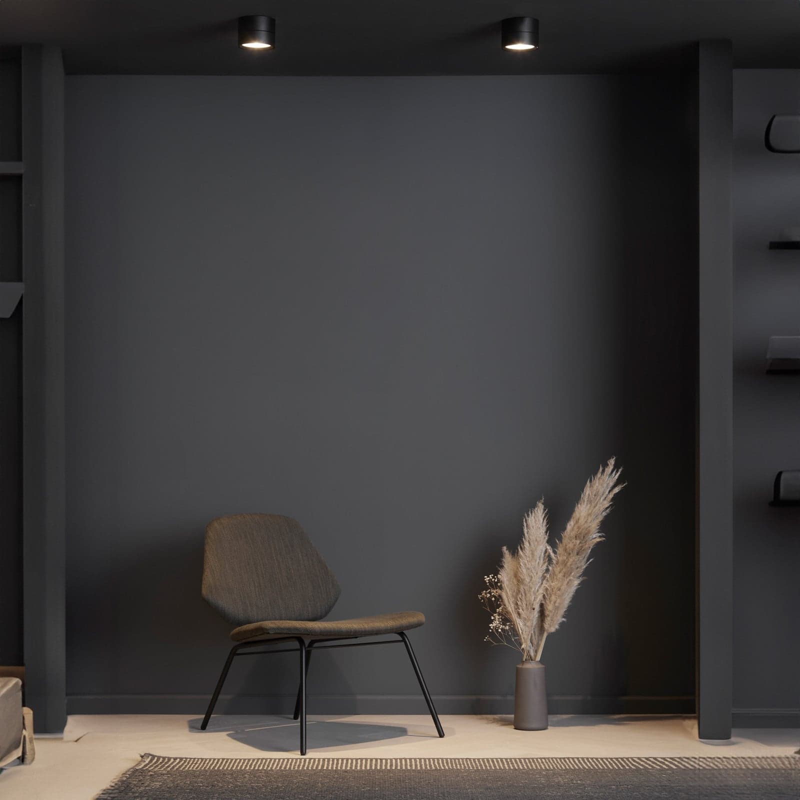 Ray Spot Black - Loom Design - Stue - Moderne - Metall - Rund