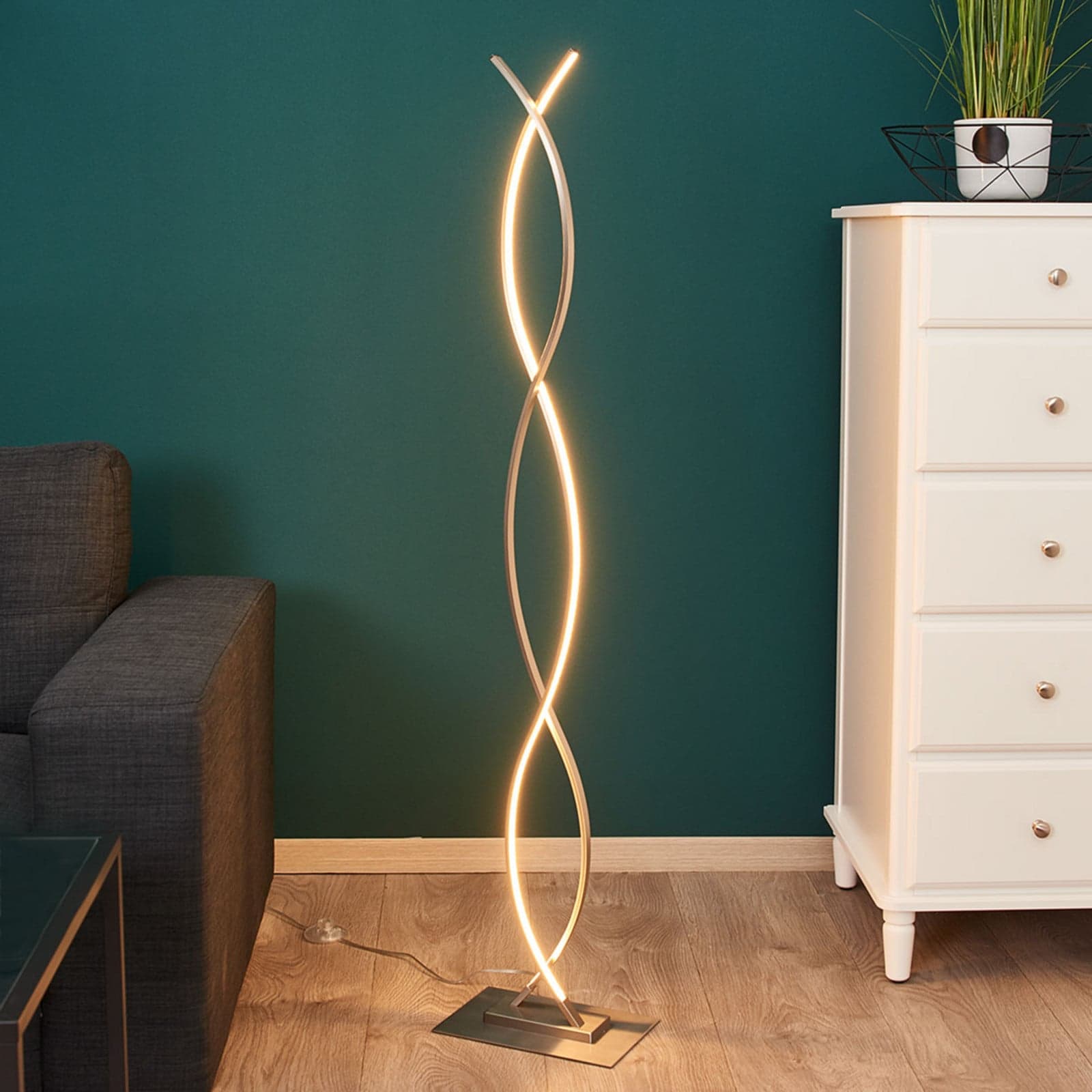 Bobi Gulvlampe Nature - Lindby - Stue - Moderne - Aluminium - Med flere lyskilder
