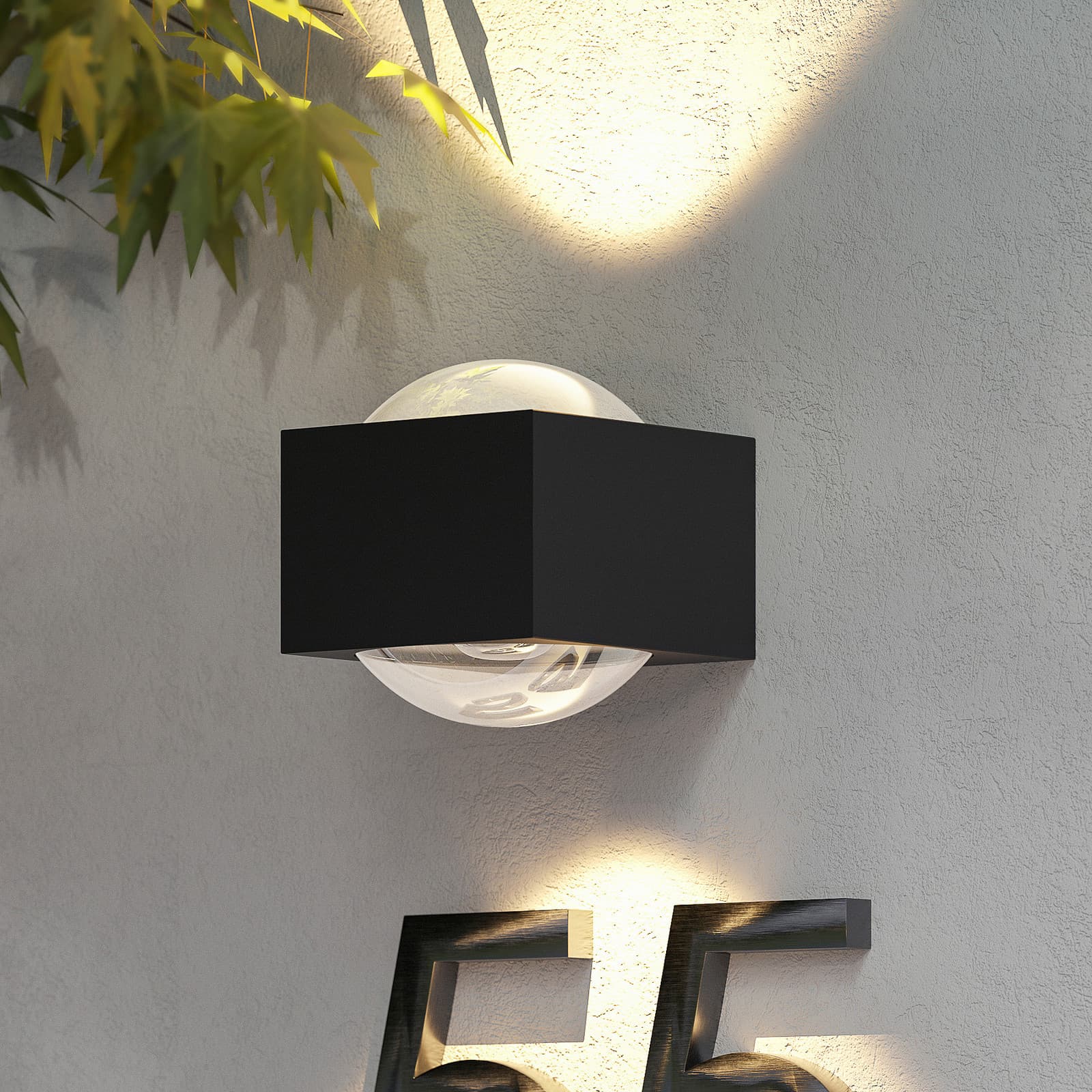 Almos LED Up/Down Utendørs Vegglampe Dark Grey - Lucande - Moderne - Metall - Kantet