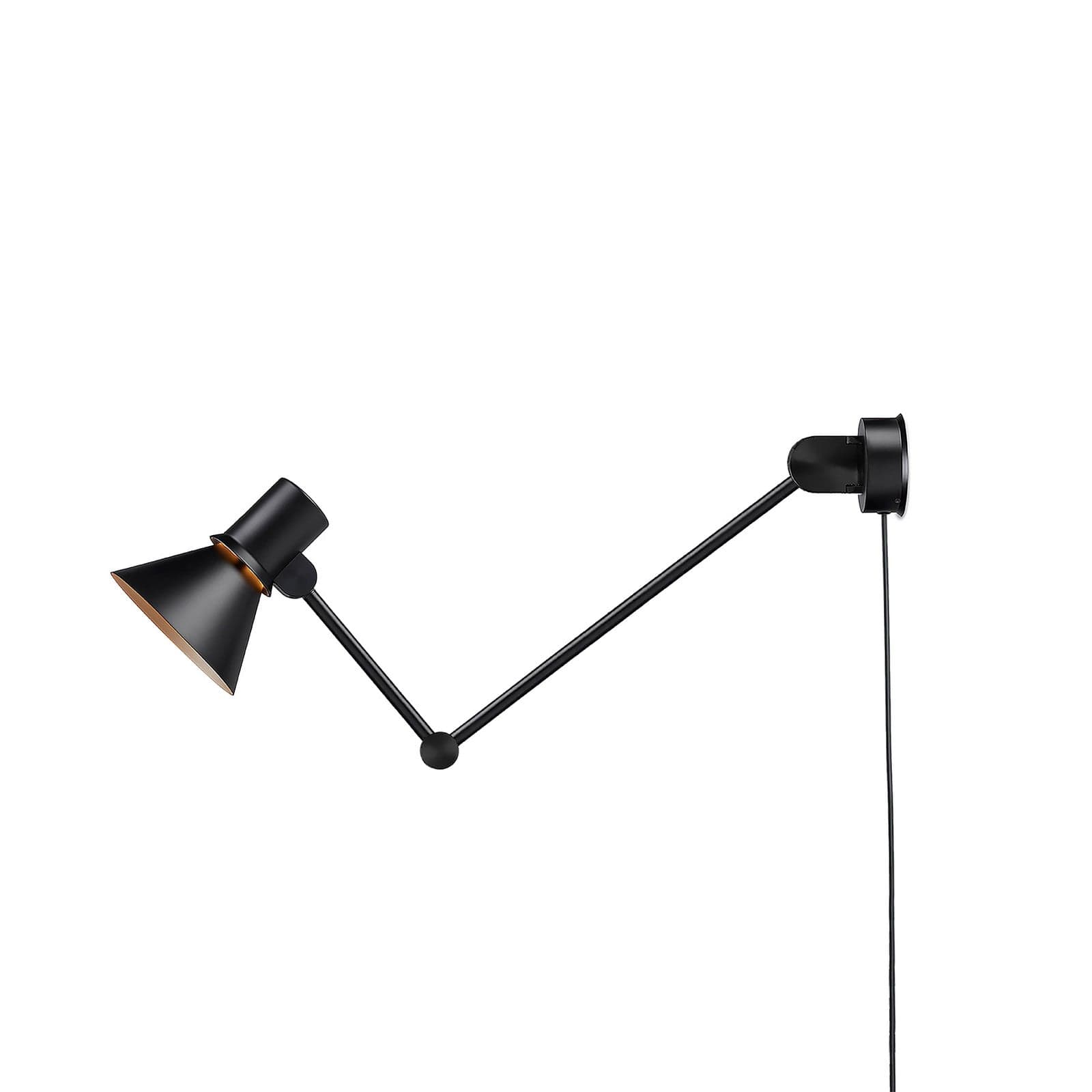 Type 80™ W3 Vegglampe Matt Black - Anglepoise Type 80 W3 - Stue - Design - Metall - Med en lyskilde