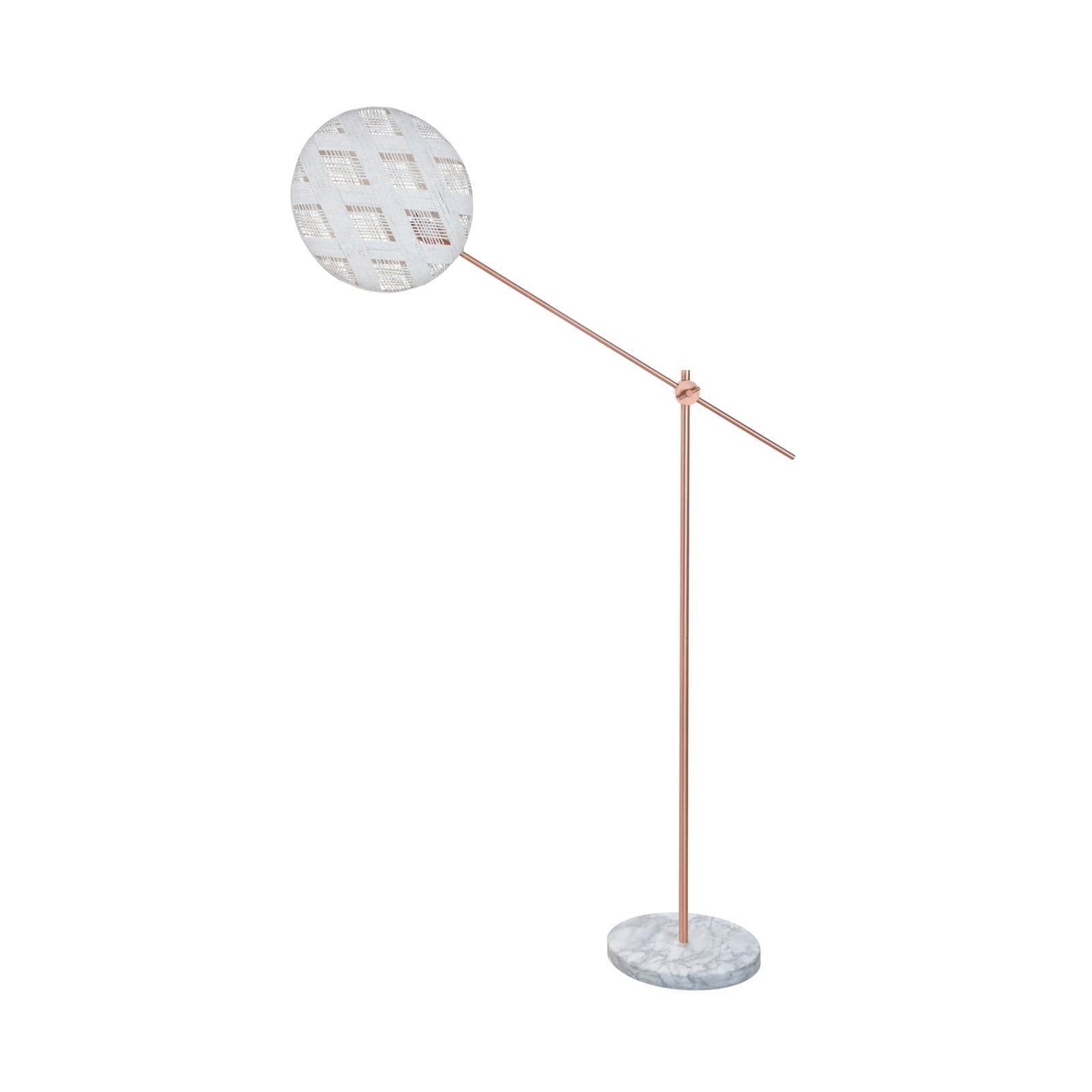 Chanpen M gulvlampe, kobber/hvit, H 170 cm - Forestier - Stue - Design - Med en lyskilde