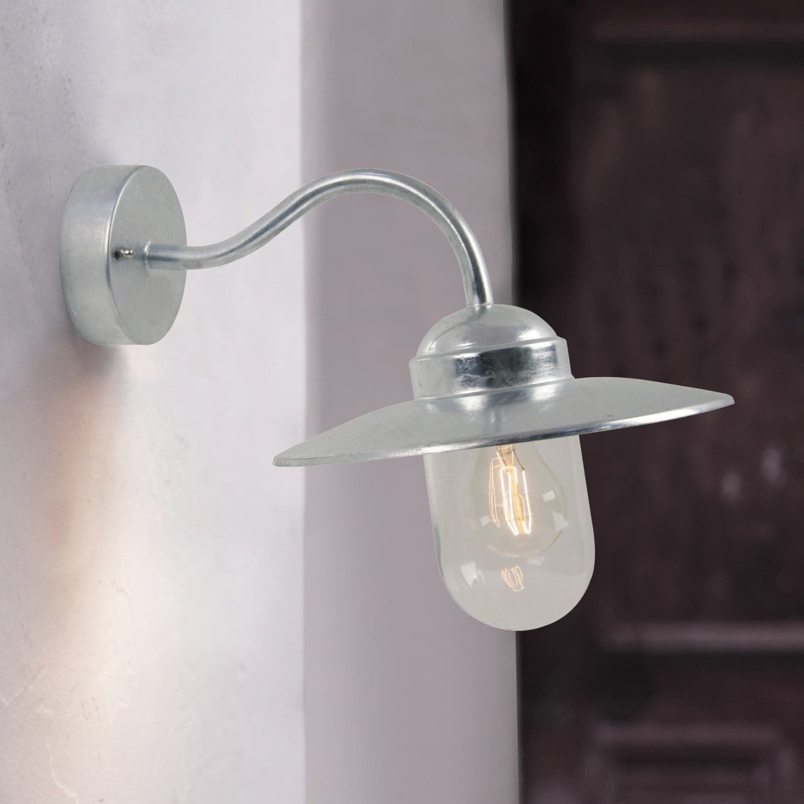 Luxembourg Utendørs Vegglampe Galvanised - Nordlux - Metall - Med en lyskilde