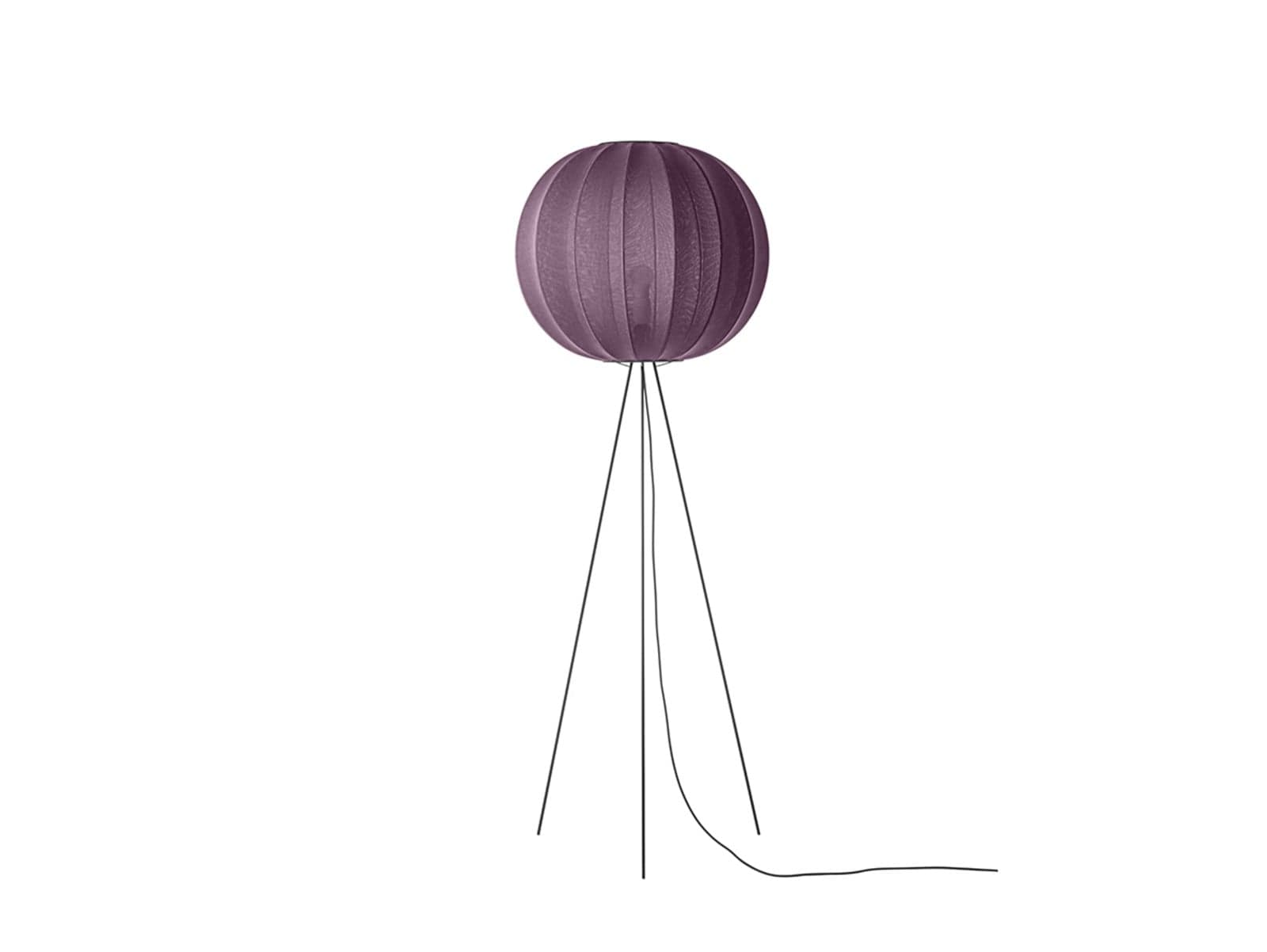 Knit-Wit 60 Round Gulvlampe Høy Burgundy - Made By Hand - Stue - Aluminium