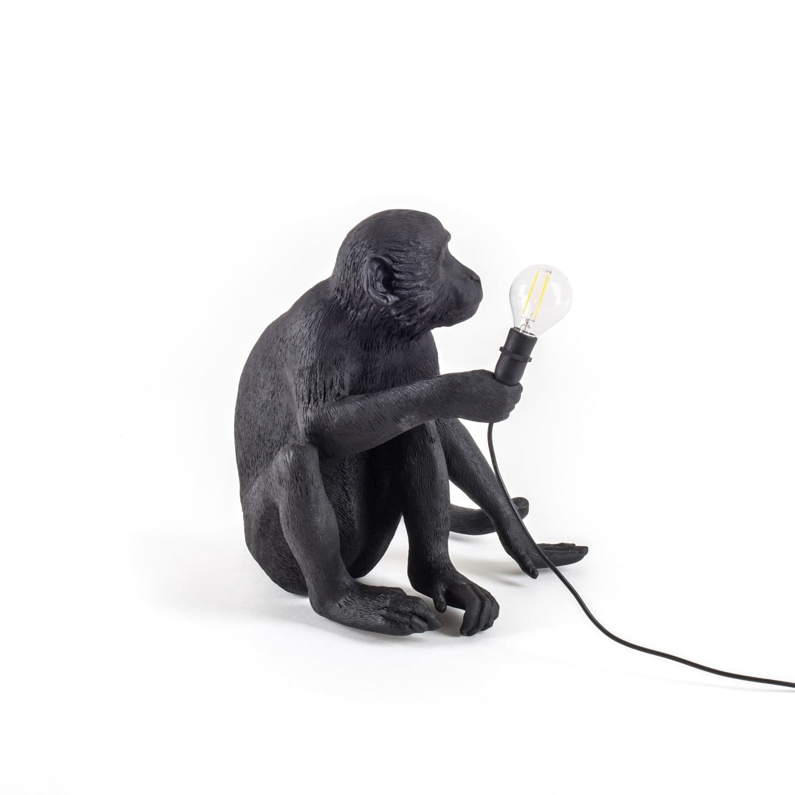 Monkey Sitting Utendørs Bordlampe Svart - Seletti Monkey Lamp - Design - Plast