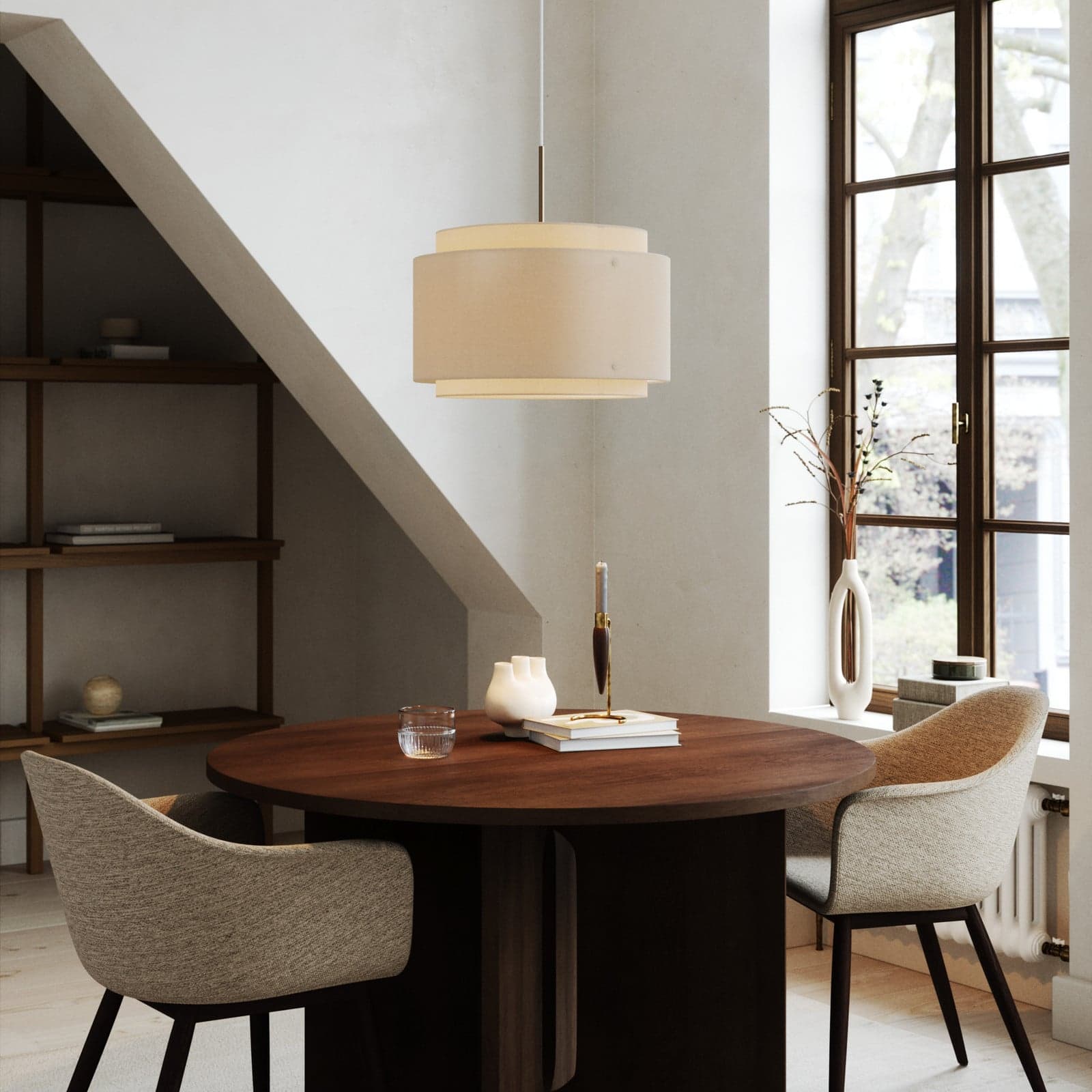 Takai Pendel Beige - DFTP DFTP by Nordlux - Stue - Design - Stoff / Tekstil - Med en lyskilde