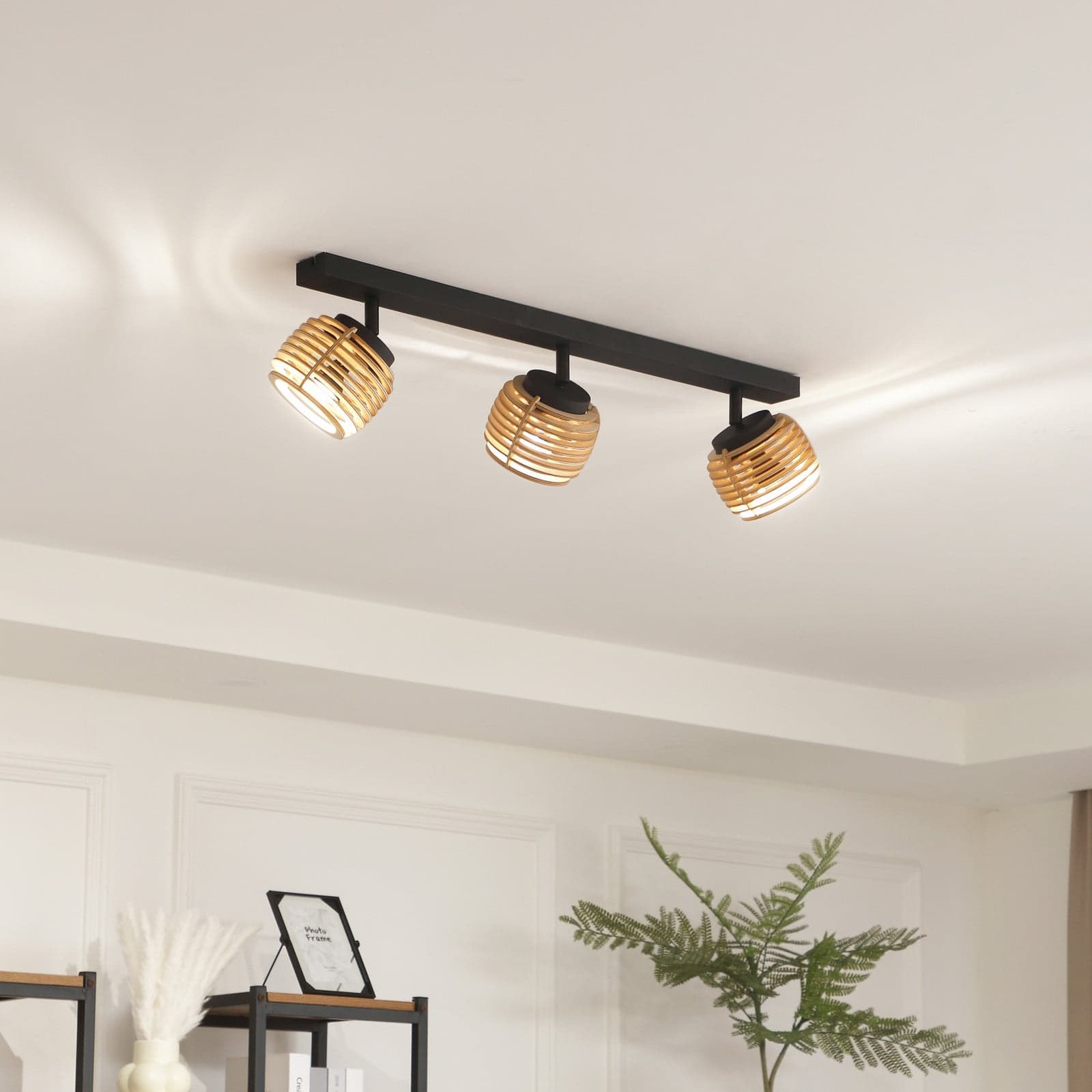 Ediz 3 Taklampe Wood/Black - Lindby - Spisestue - Moderne - Metall - Plafond