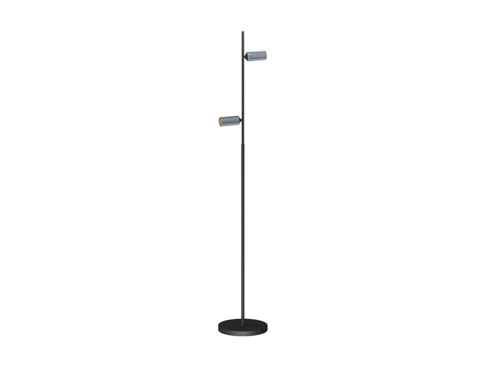 Decor F2 LED-gulvlampe, dimbar, svart/aluminium - Antidark - Stue