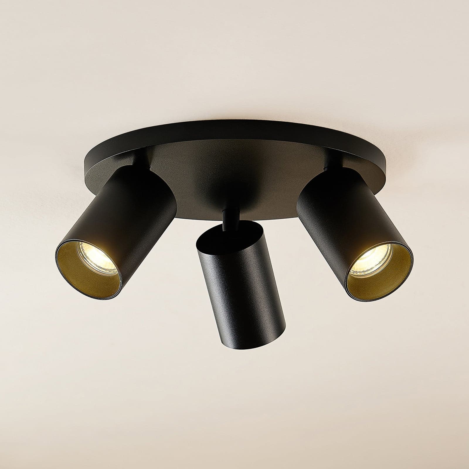 Brinja 3 Round taklampe svart - Arcchio - Entré - Moderne - Aluminium - Med flere lyskilder