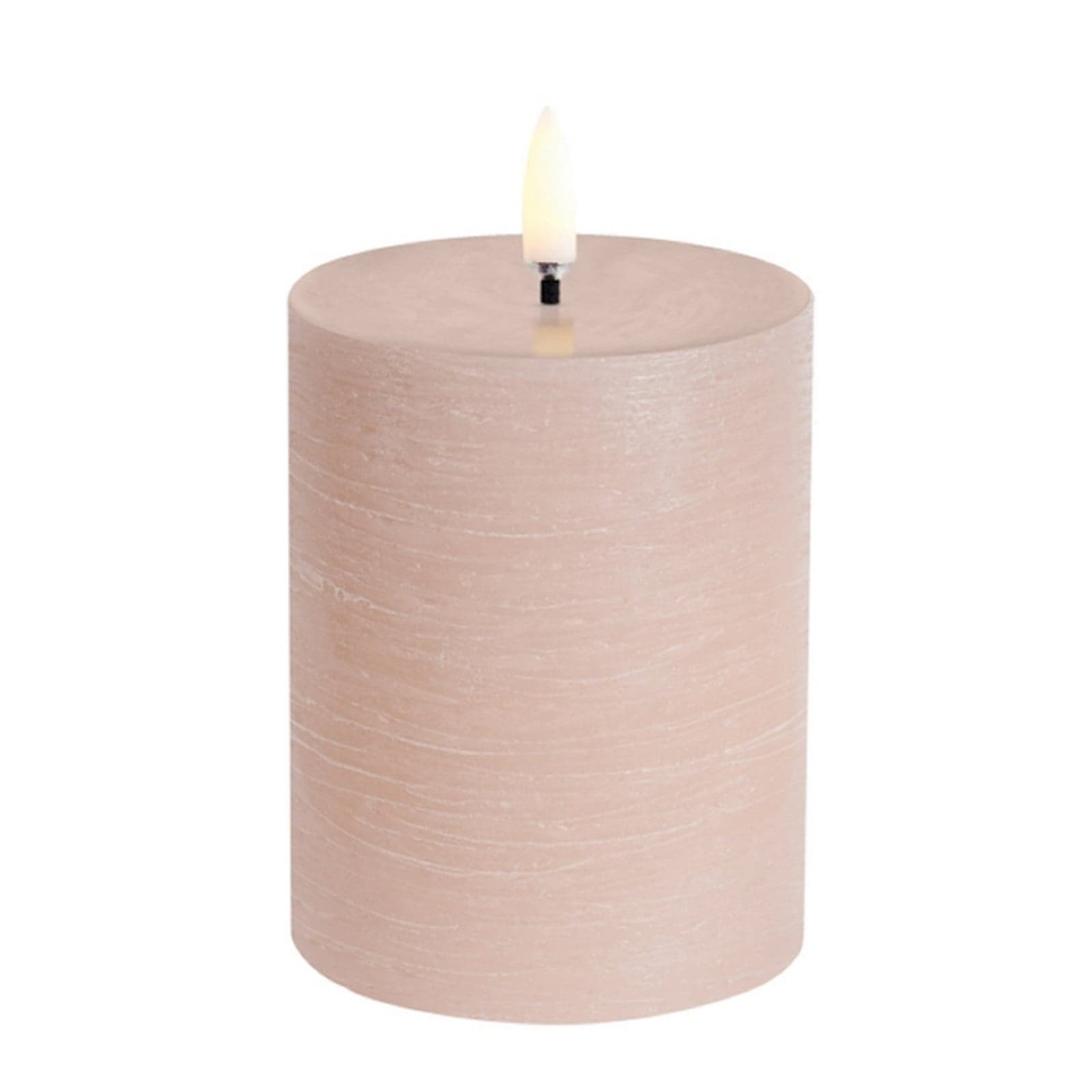 PILLAR LED-stearinlys, beige, høyde 10 cm, voks – Uyuni Lighting - Stue - Annet - Med en lyskilde