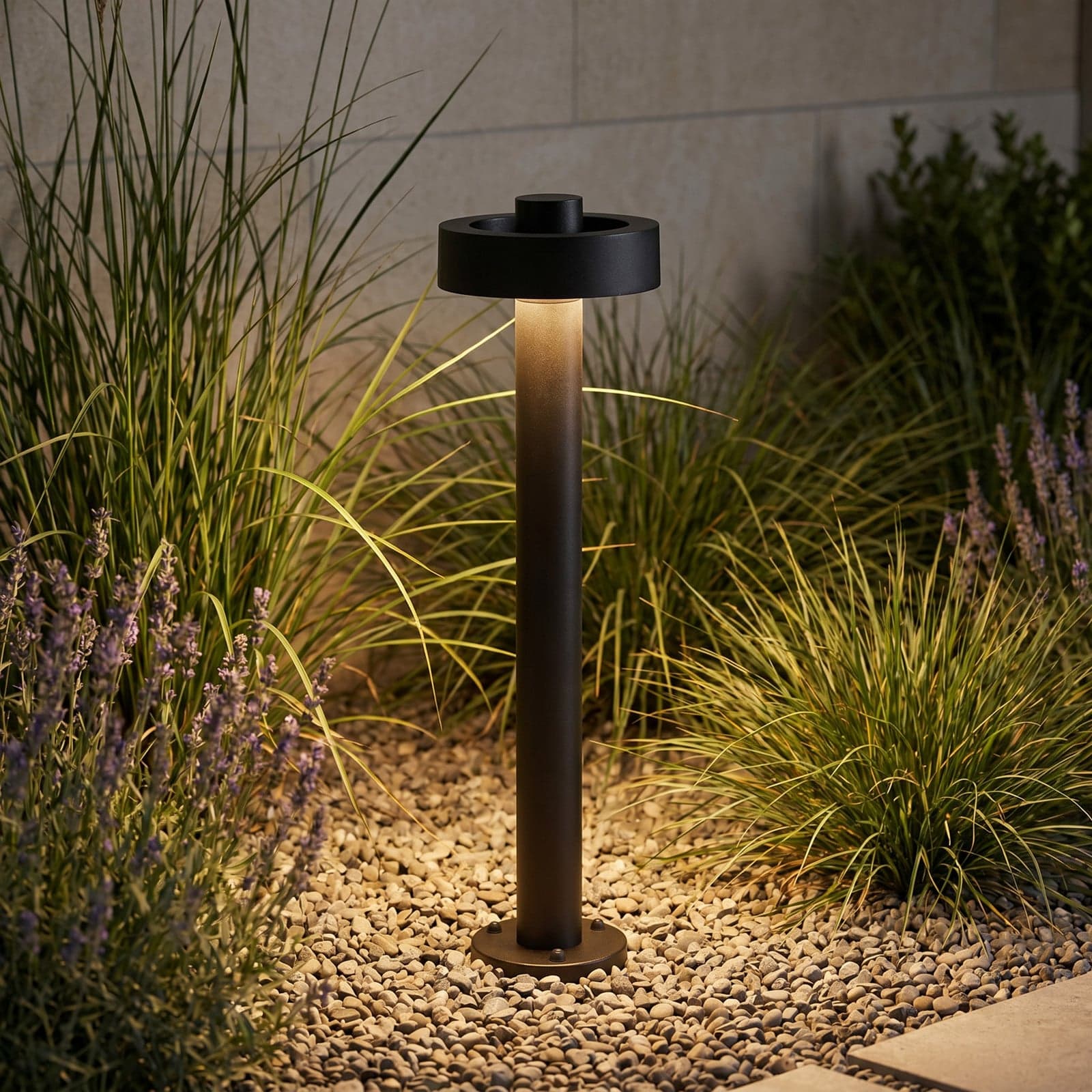 LED-gatelampe Nirella, høyde 60 cm, svart, CCT, metall, IP65 – Lucande - Moderne - Med en lyskilde