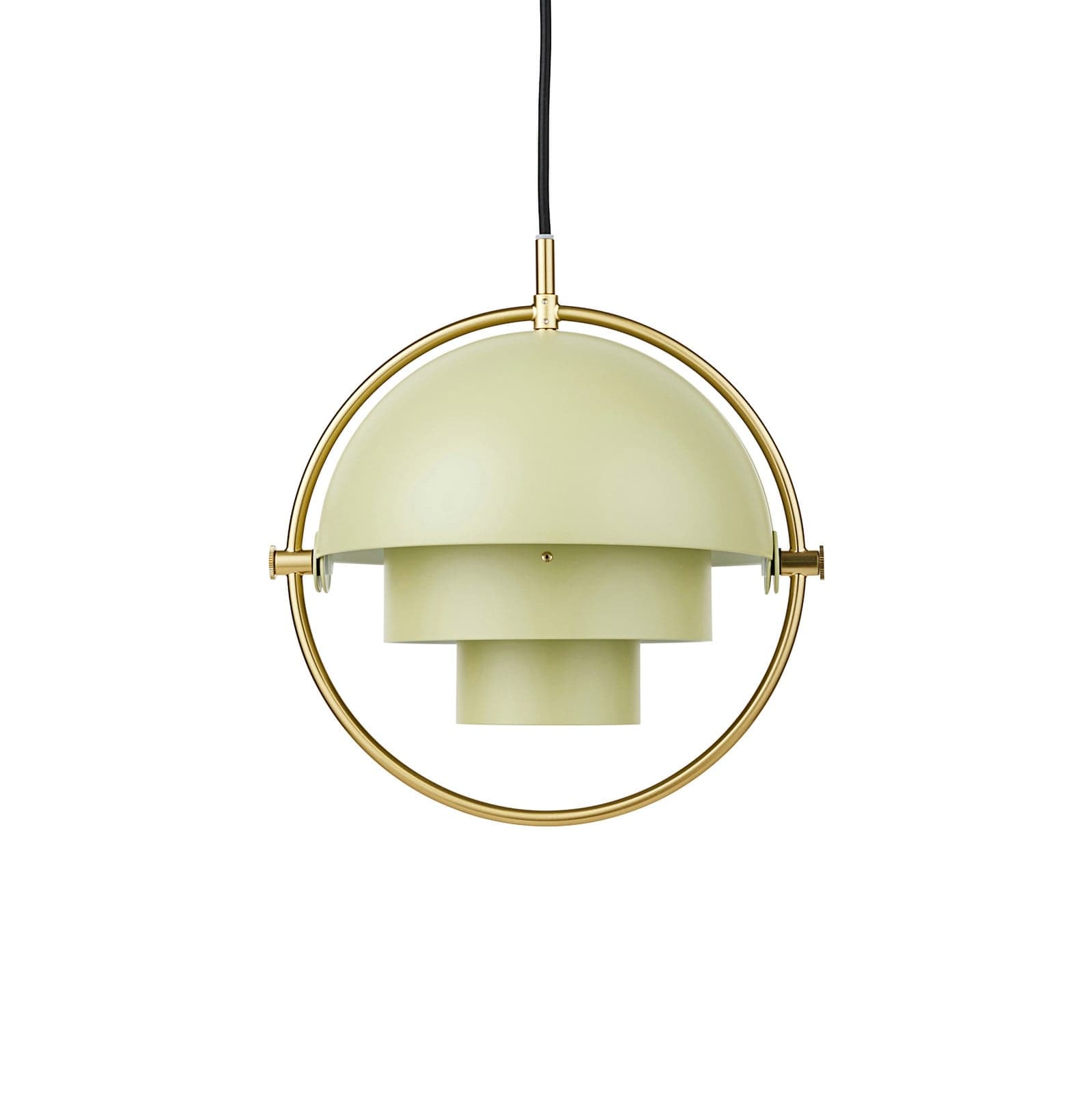 Multi-Lite Pendel Small Brass/Desert Sage - GUBI - Stue - Design - Metall - Med skjerm