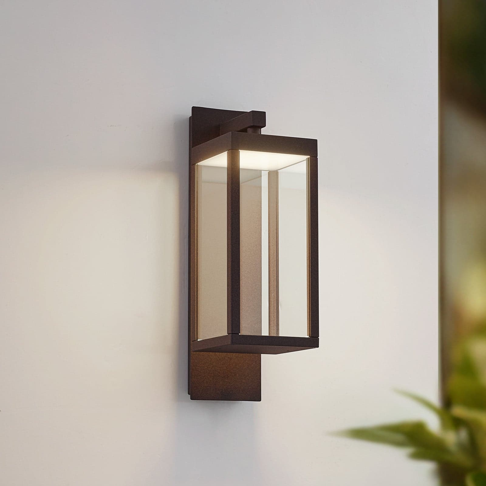 Ferdinand utendørs LED-vegglampe, rustfarget, metall, IP54 – Lucande - Balkong - Moderne - Aluminium - Med en lyskilde