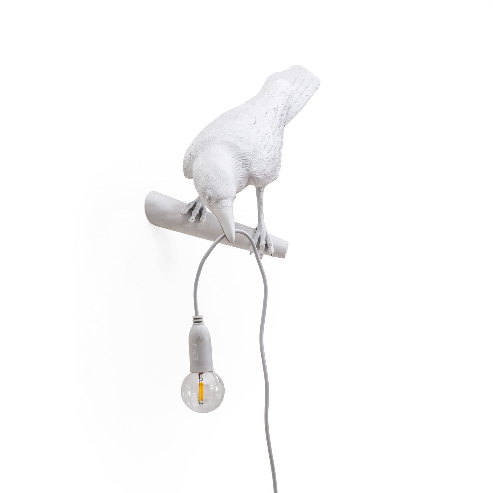Bird Lamp Looking Left Vegglampe Hvit - Seletti - Stue - Design - Plast