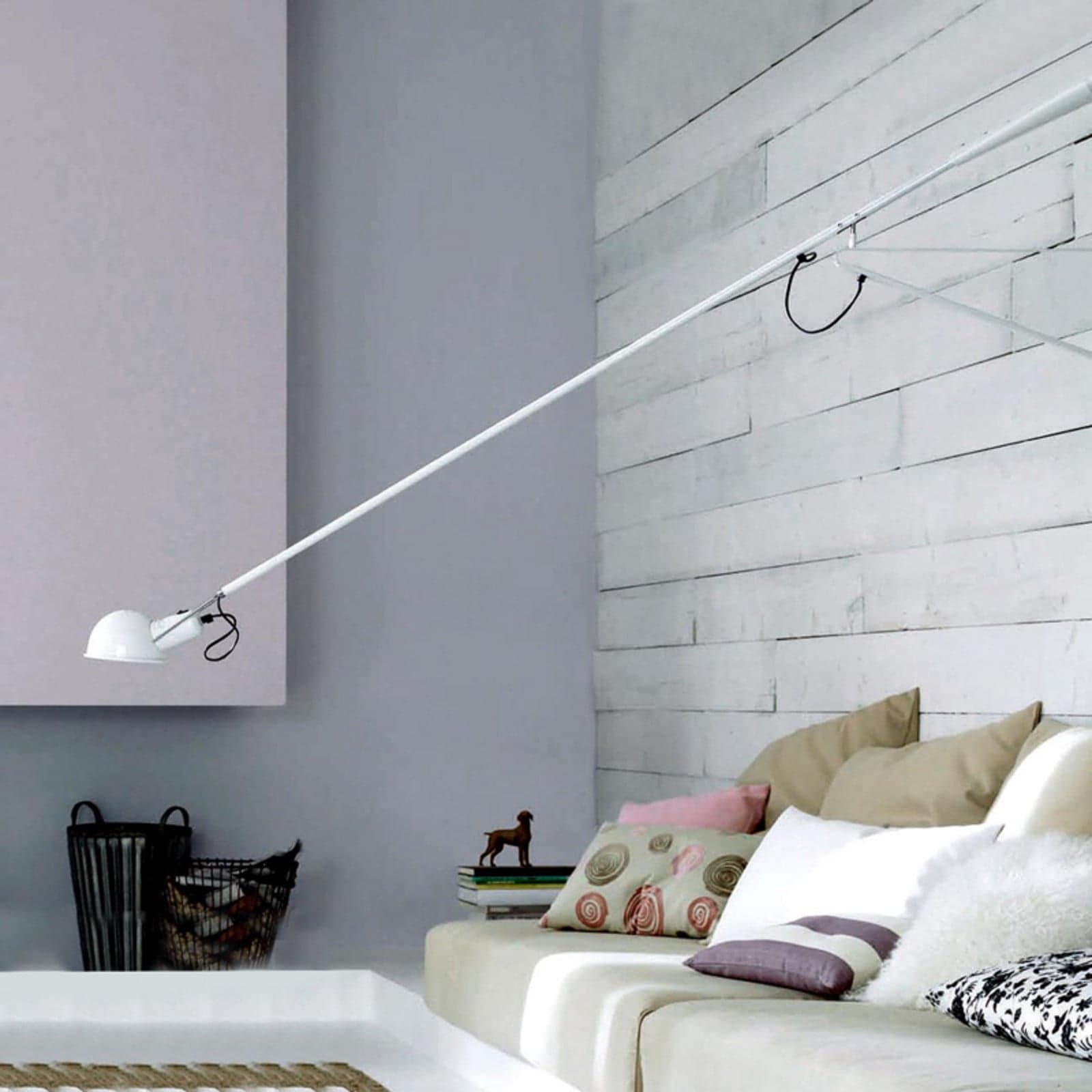 265 Vegglampe Hvit - Flos - Stue - Design - Metall - Med en lyskilde