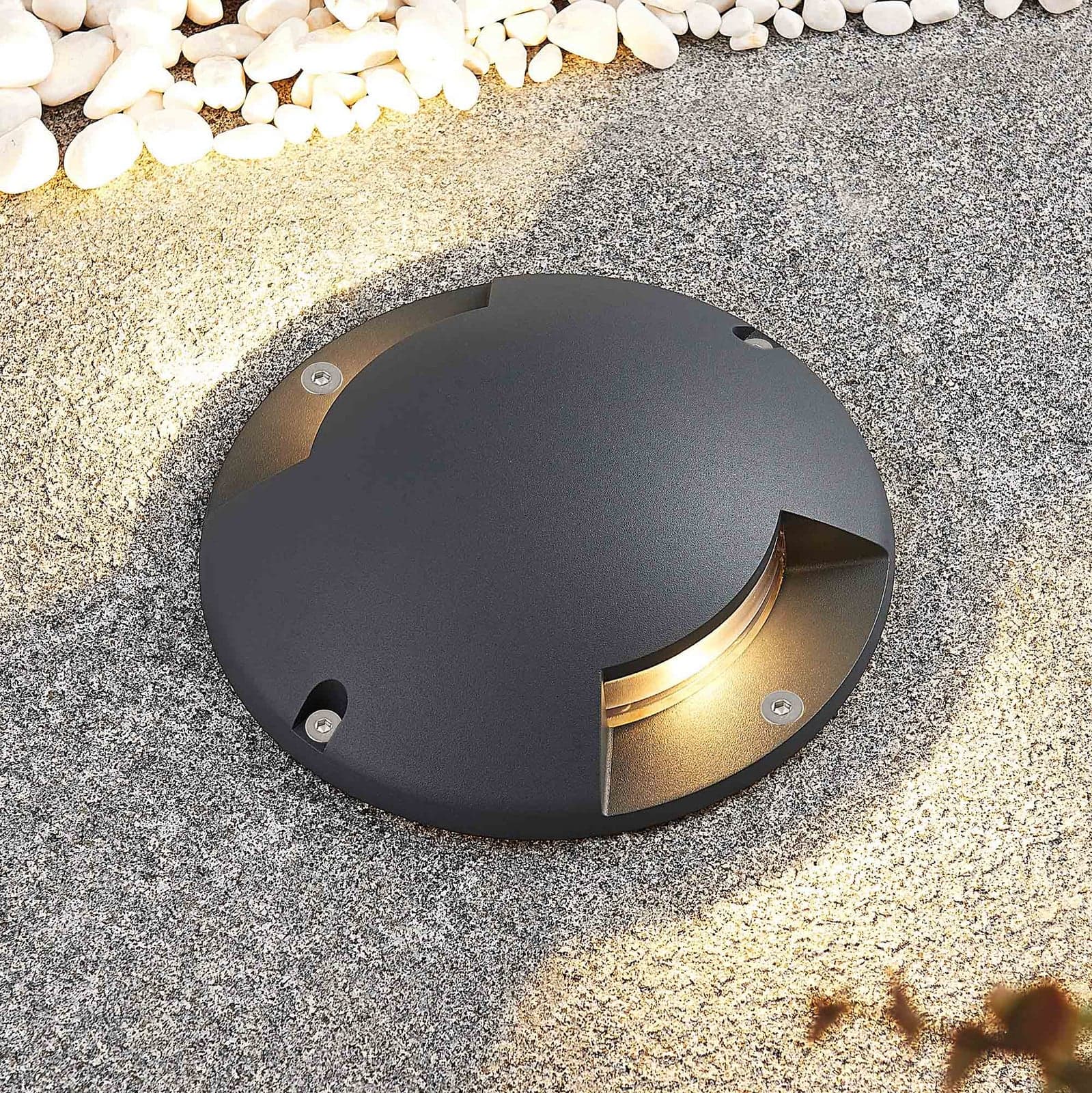 Cormac 2 LED Nedgravnings Spot Dark Grey - Lindby - Terrasse - Moderne - Aluminium - Rund